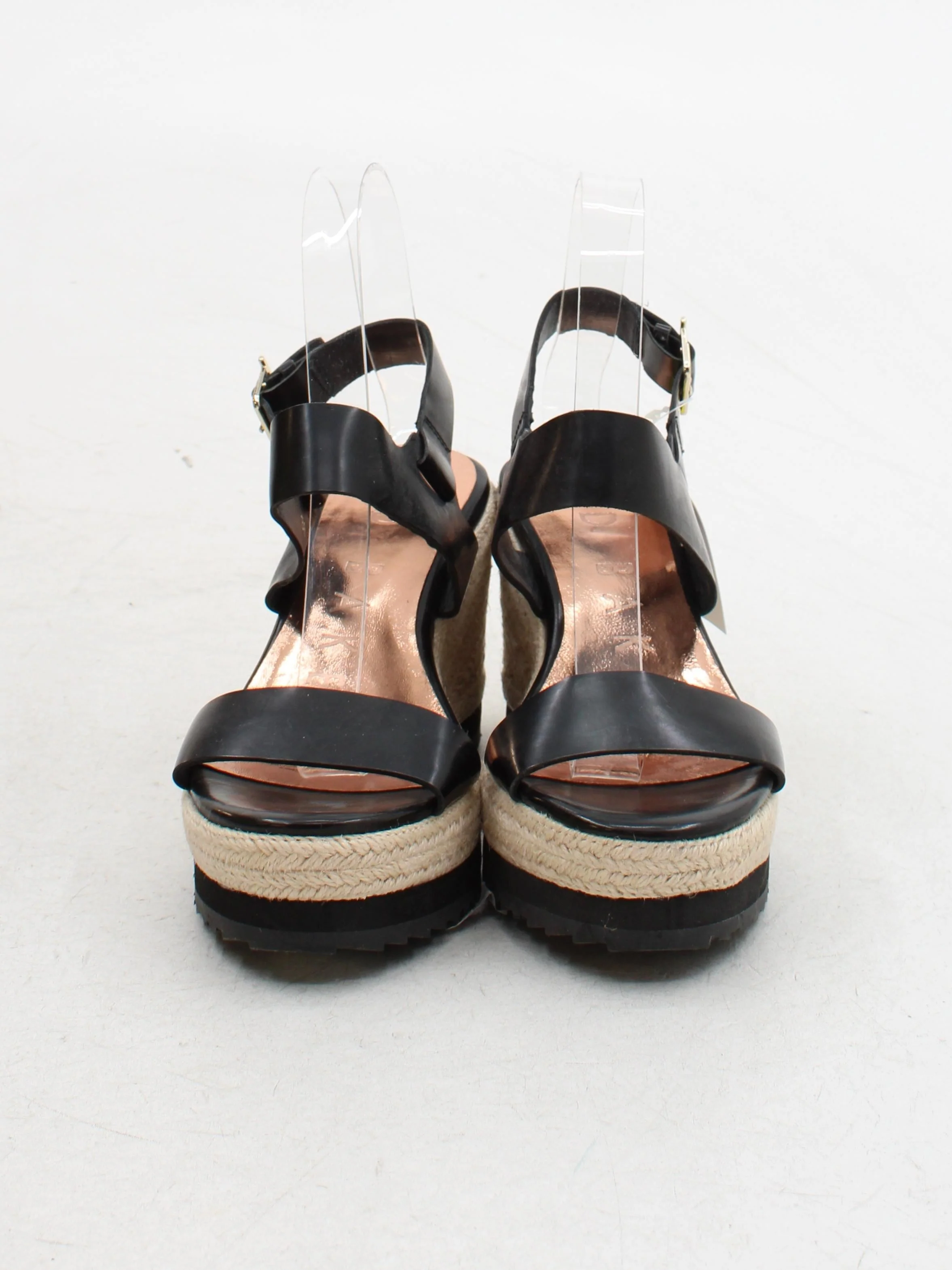 Ted Baker Women's Sandals UK 5 Black 100% Leather Espadrille - Image 2