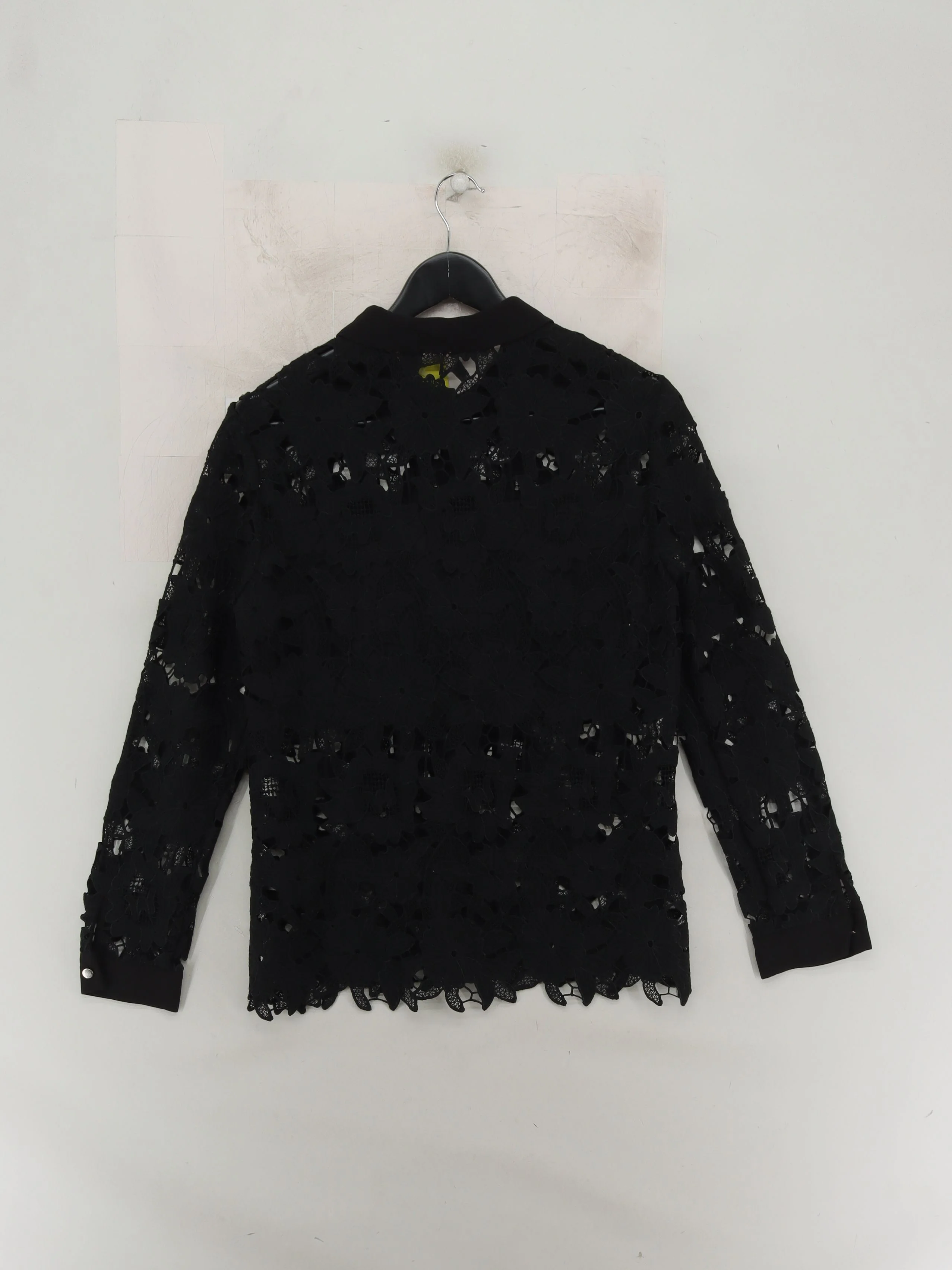 Ted Baker Women's Shirt M Black 100% Polyester Long Sleeve Collared Basic - Image 2