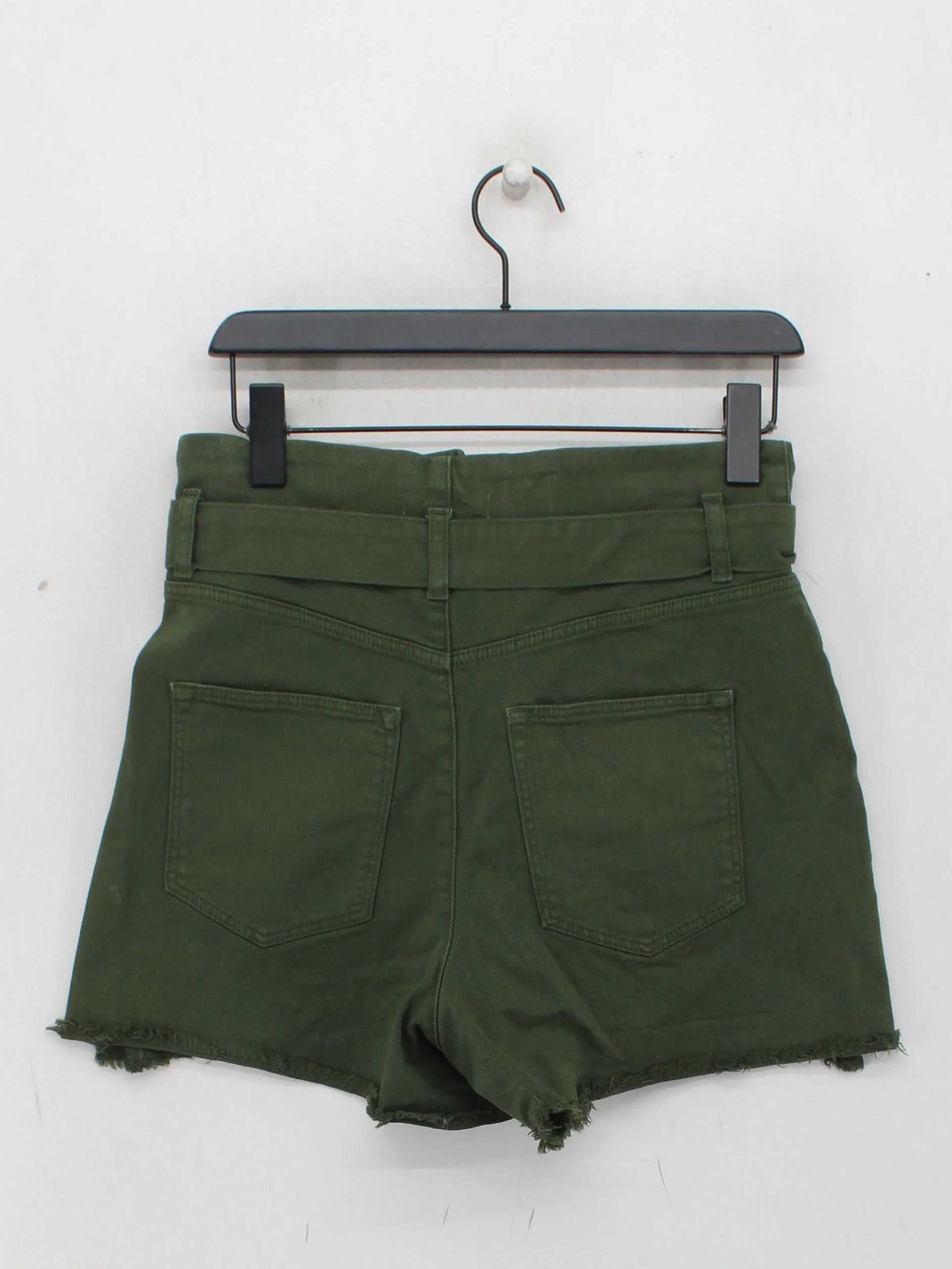 Ted Baker Women's Shorts W 28 in Green Cotton with Elastane Cut-Off - Image 2
