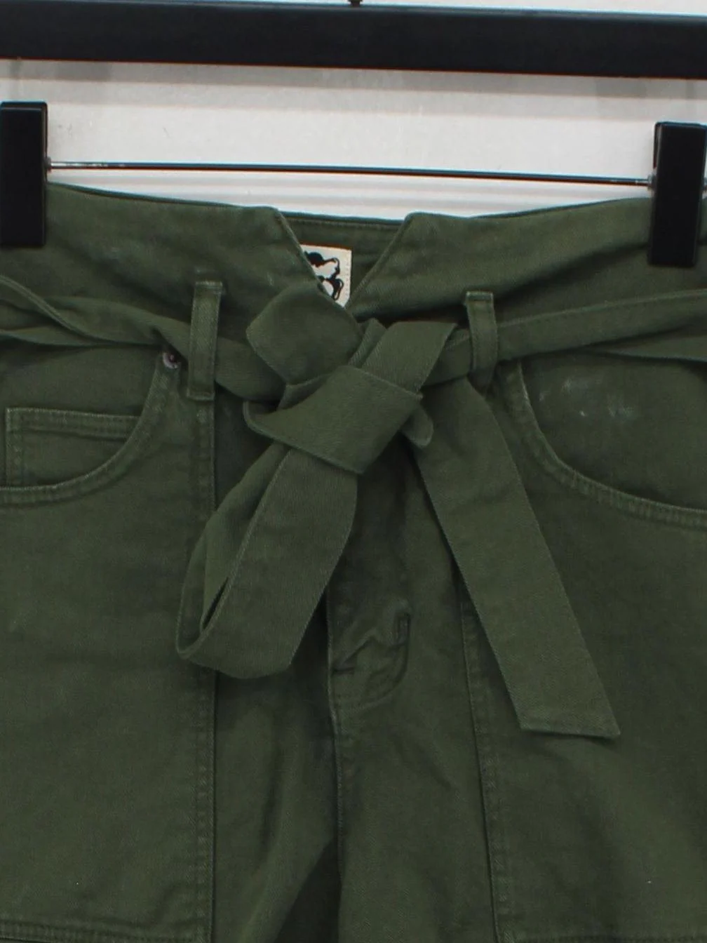Ted Baker Women's Shorts W 28 in Green Cotton with Elastane Cut-Off - Image 3
