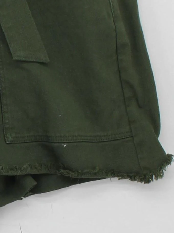 Ted Baker Women's Shorts W 28 in Green Cotton with Elastane Cut-Off - Image 4