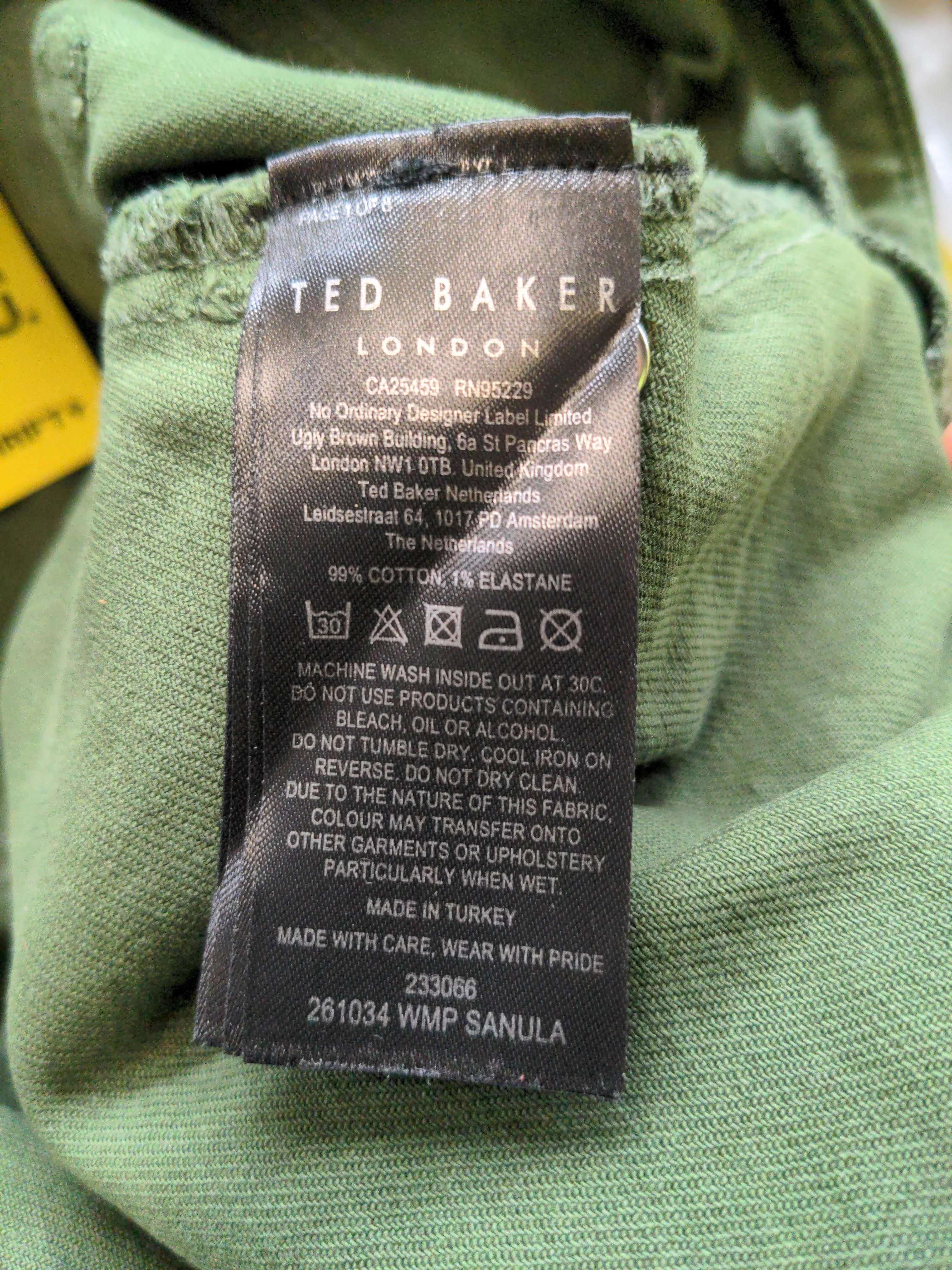 Ted Baker Women's Shorts W 28 in Green Cotton with Elastane Cut-Off - Image 7