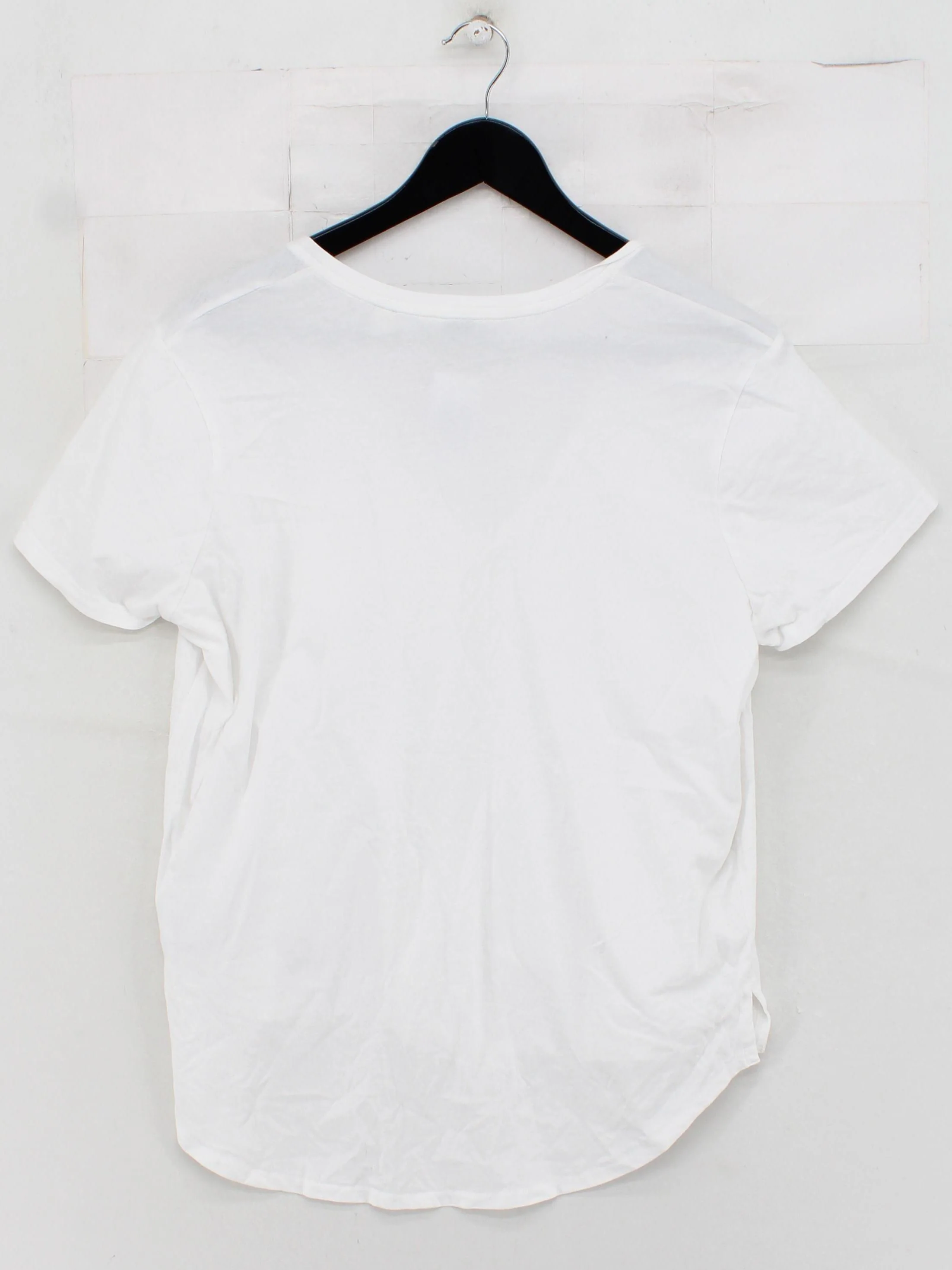 Ted Baker Women's T-Shirt M White 100% Cotton Short Sleeve V-Neck Basic - Image 2