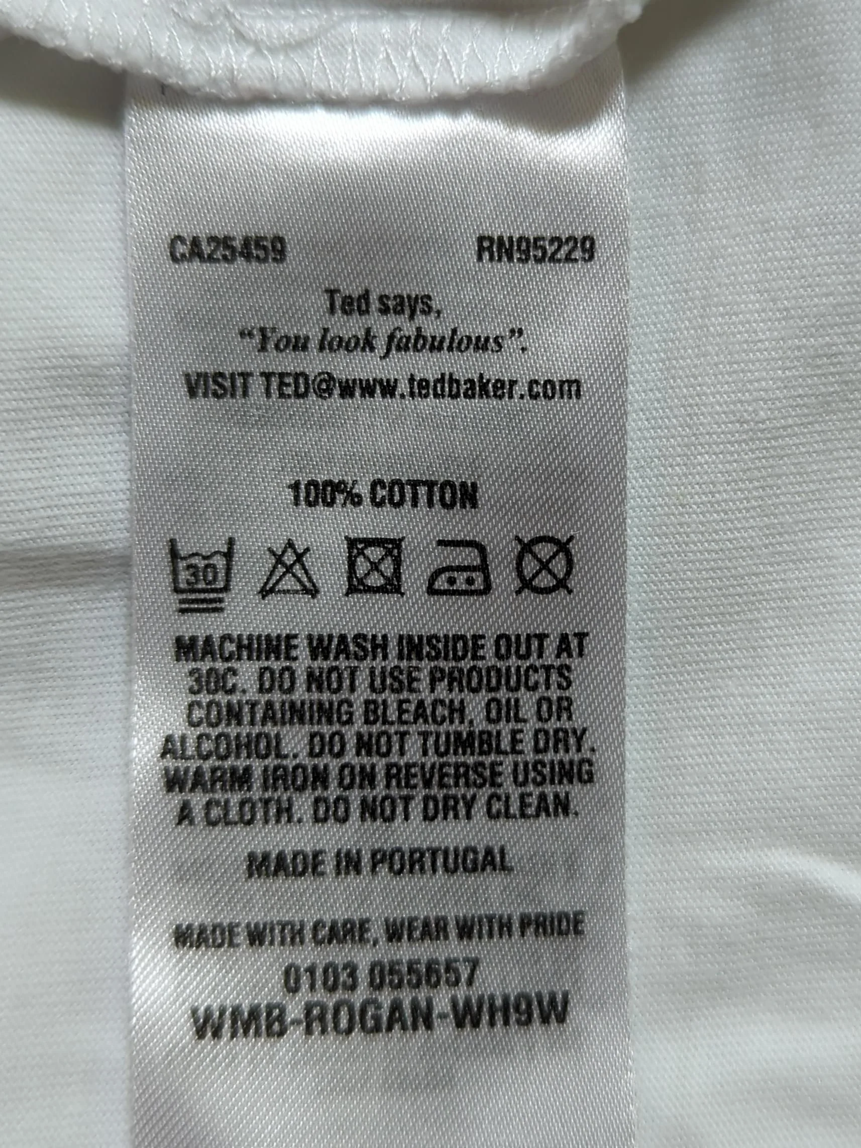 Ted Baker Women's T-Shirt S White 100% Cotton Basic - Image 6