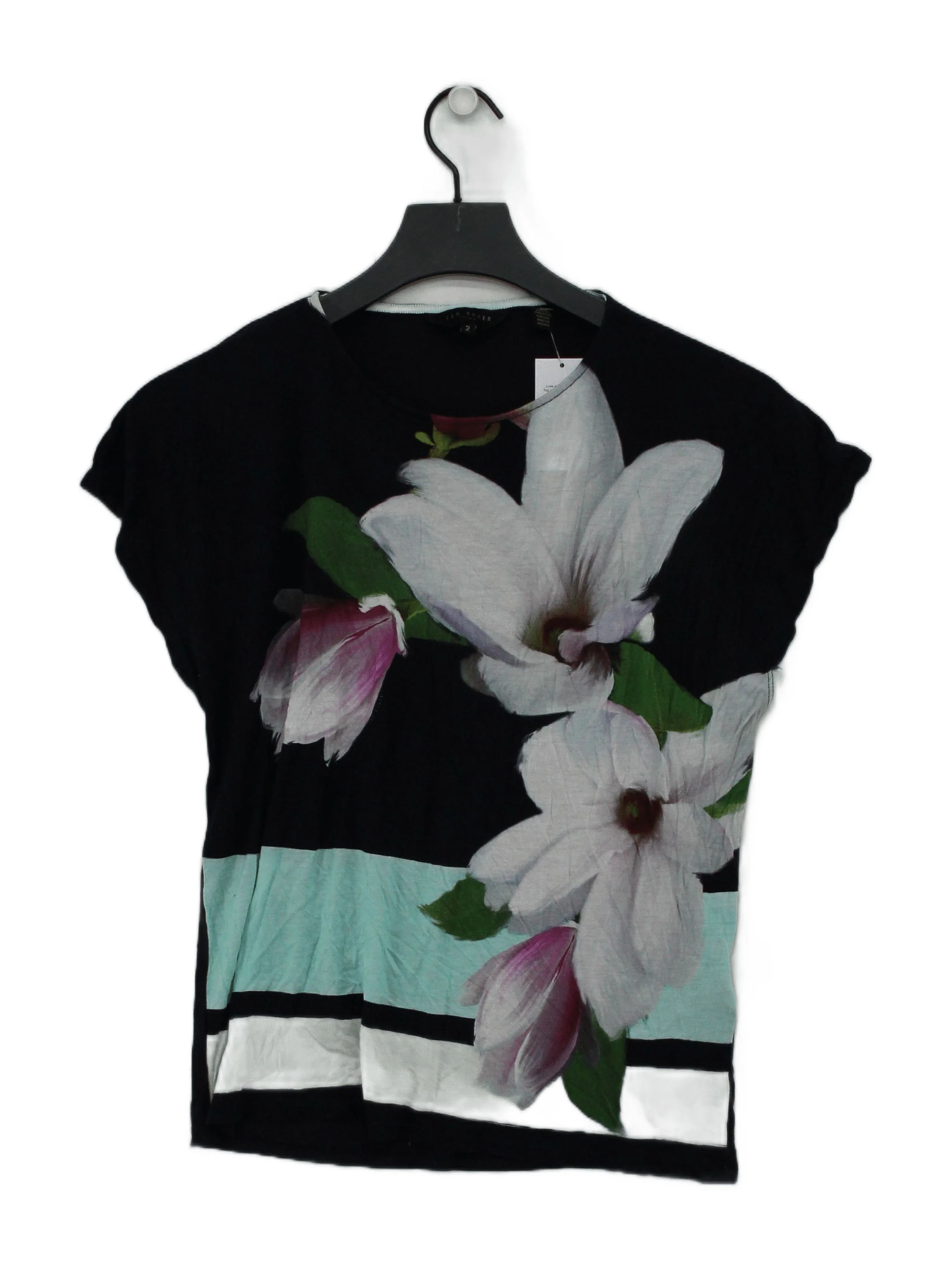 Ted Baker Women's T-Shirt UK 10 Black 100% Other Basic
