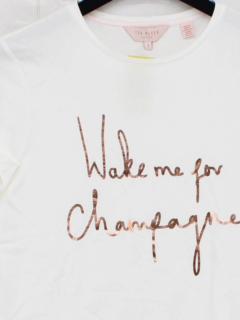 Ted Baker Women's T-Shirt UK 8 White Viscose with Elastane Basic - Image 3
