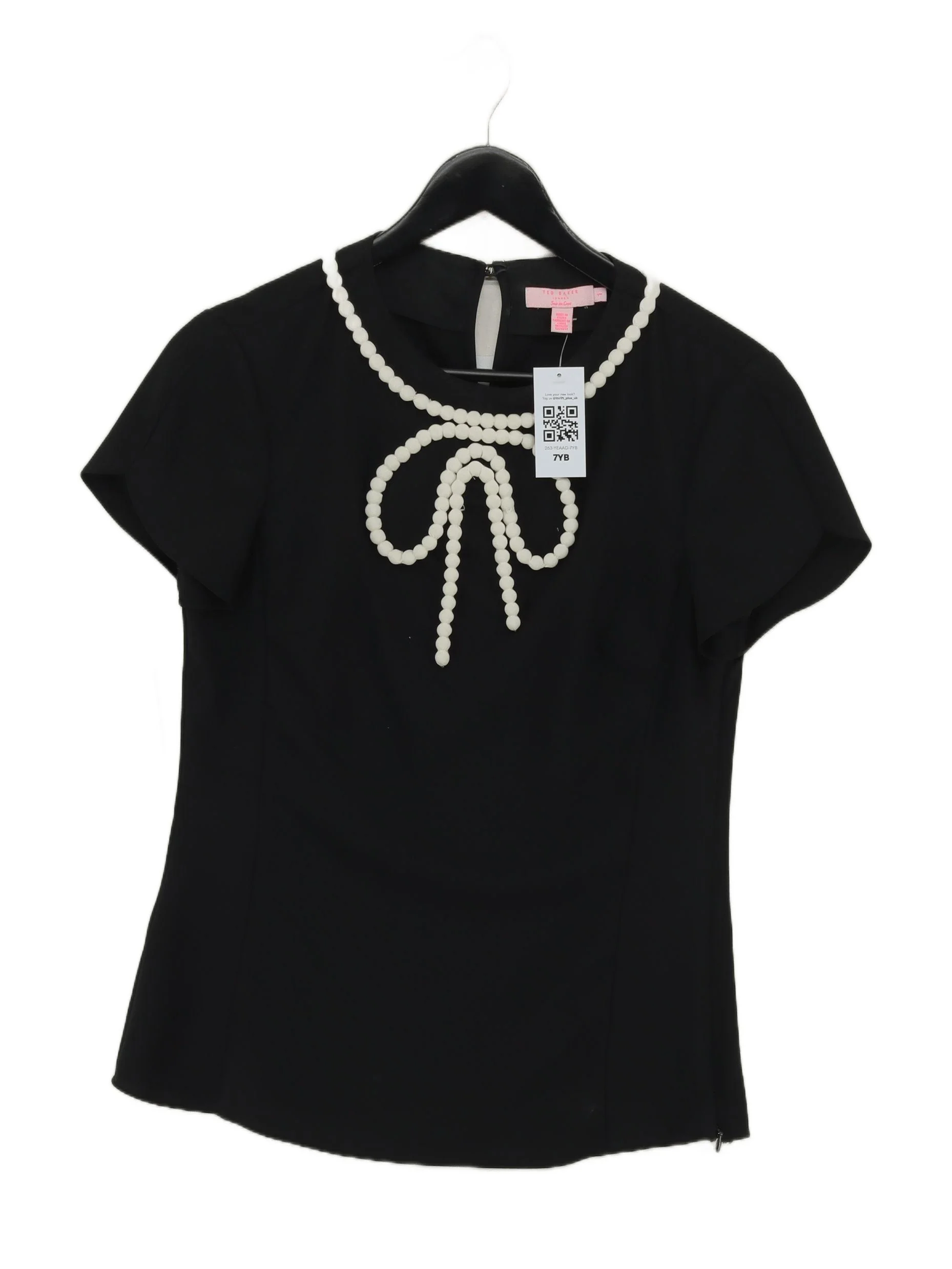 Ted Baker Women's Top L Black Polyester with Elastane Basic