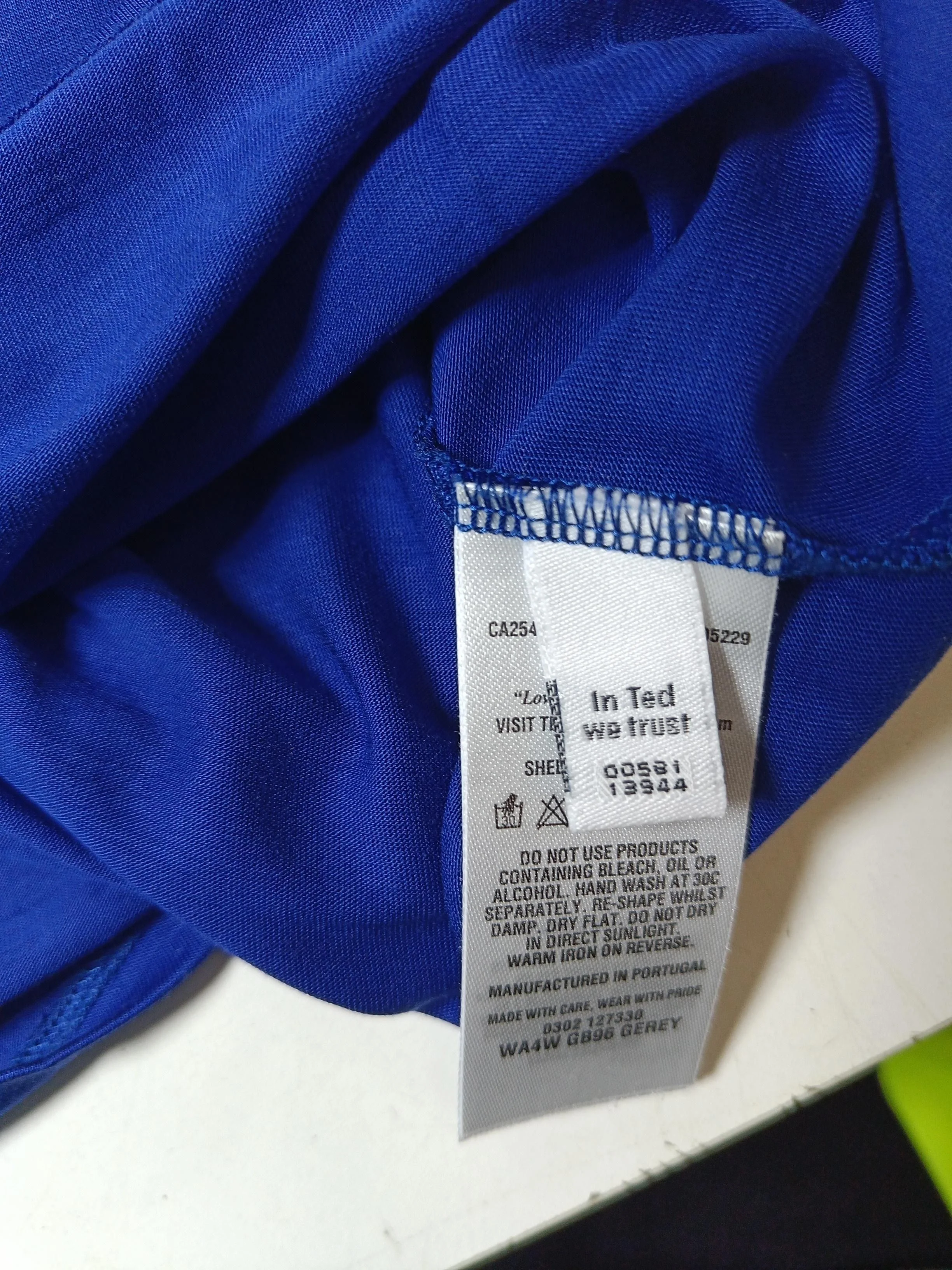 Ted Baker Women's Top S Blue 100% Other Short Sleeve Round Neck Basic - Image 6