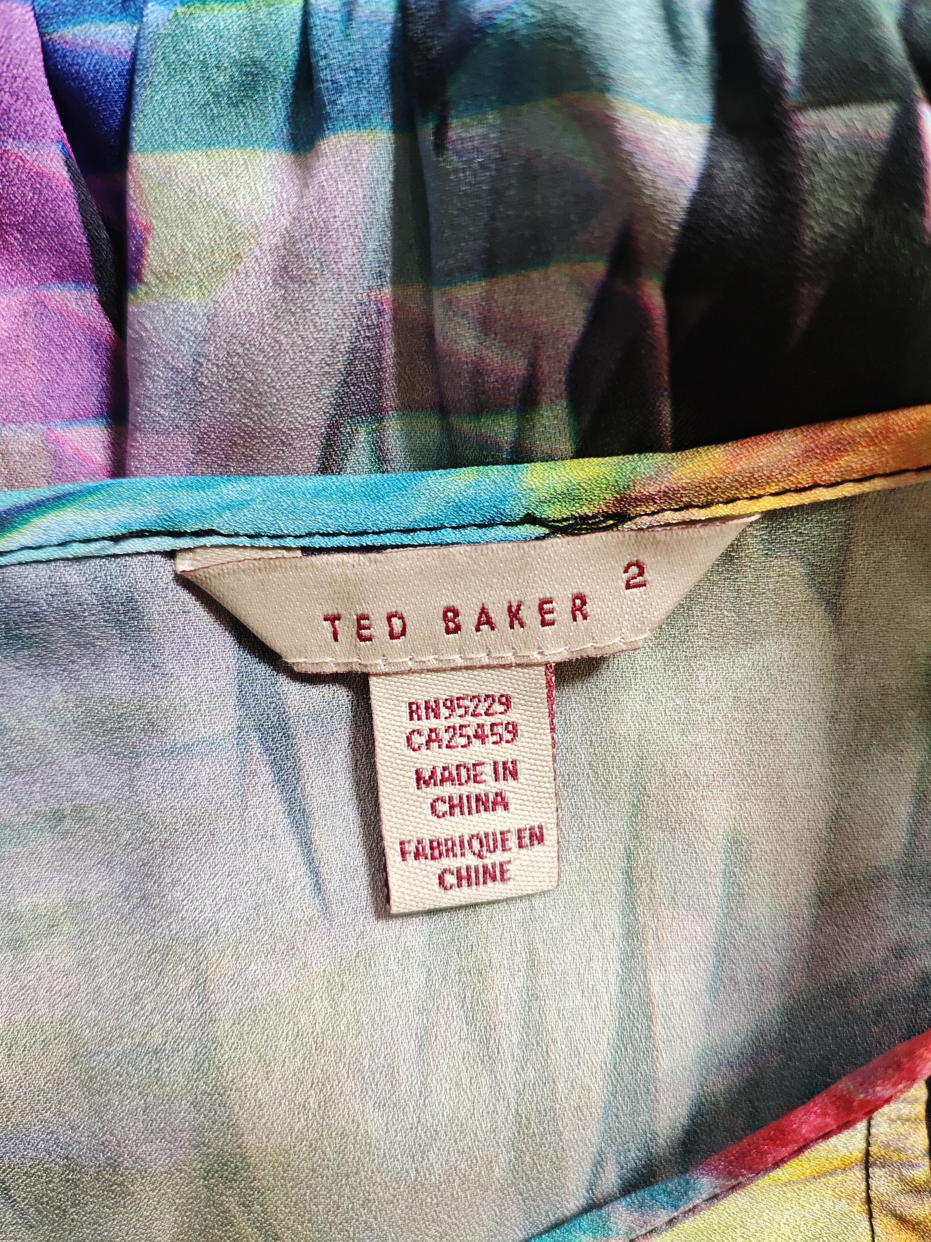 Ted Baker Women's Top S Multi 100% Polyester Short Sleeve Round Neck Basic - Image 5