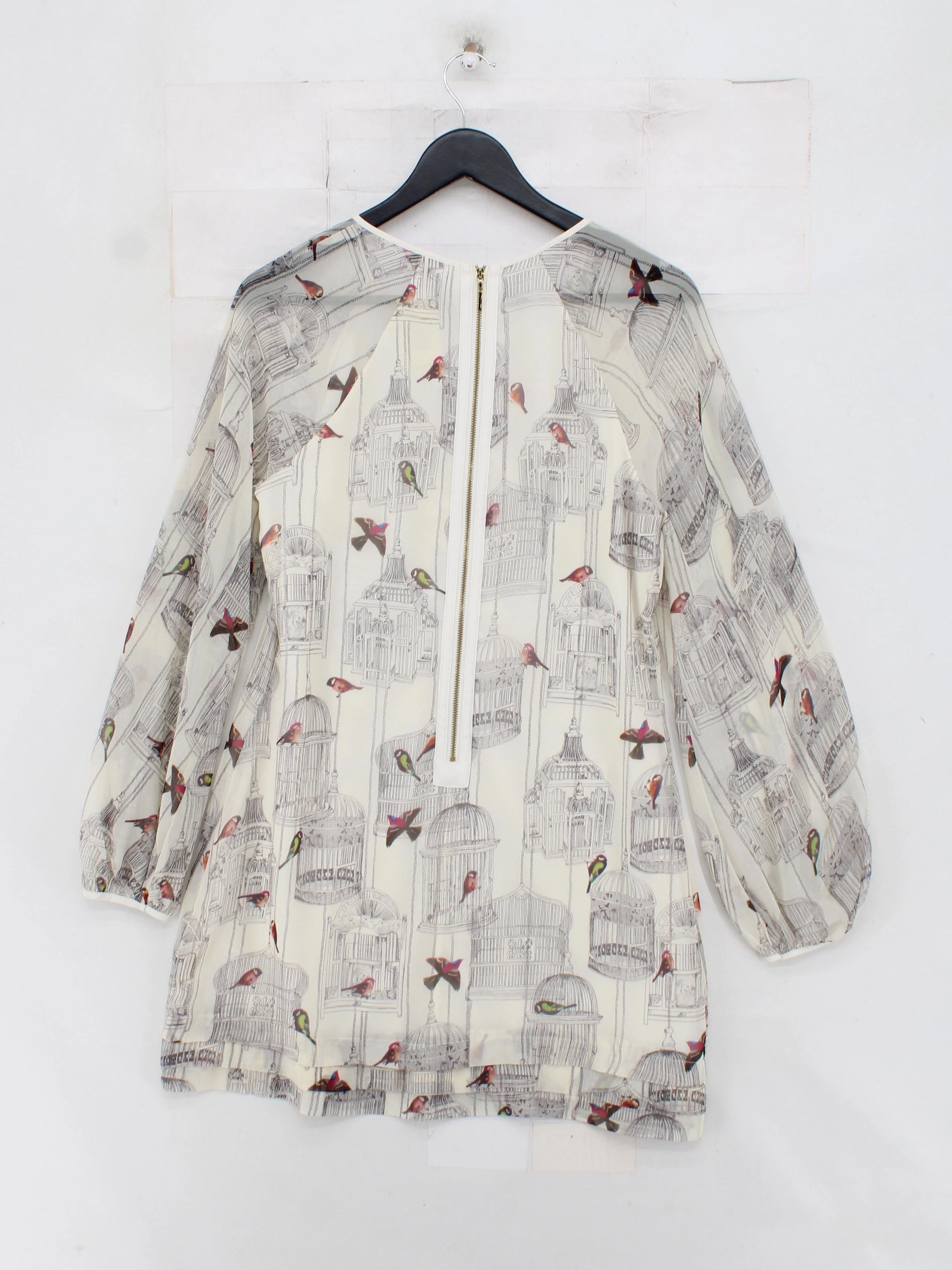 Ted Baker Women's Top UK 12 White 100% Polyester Long Sleeve Round Neck Basic - Image 2