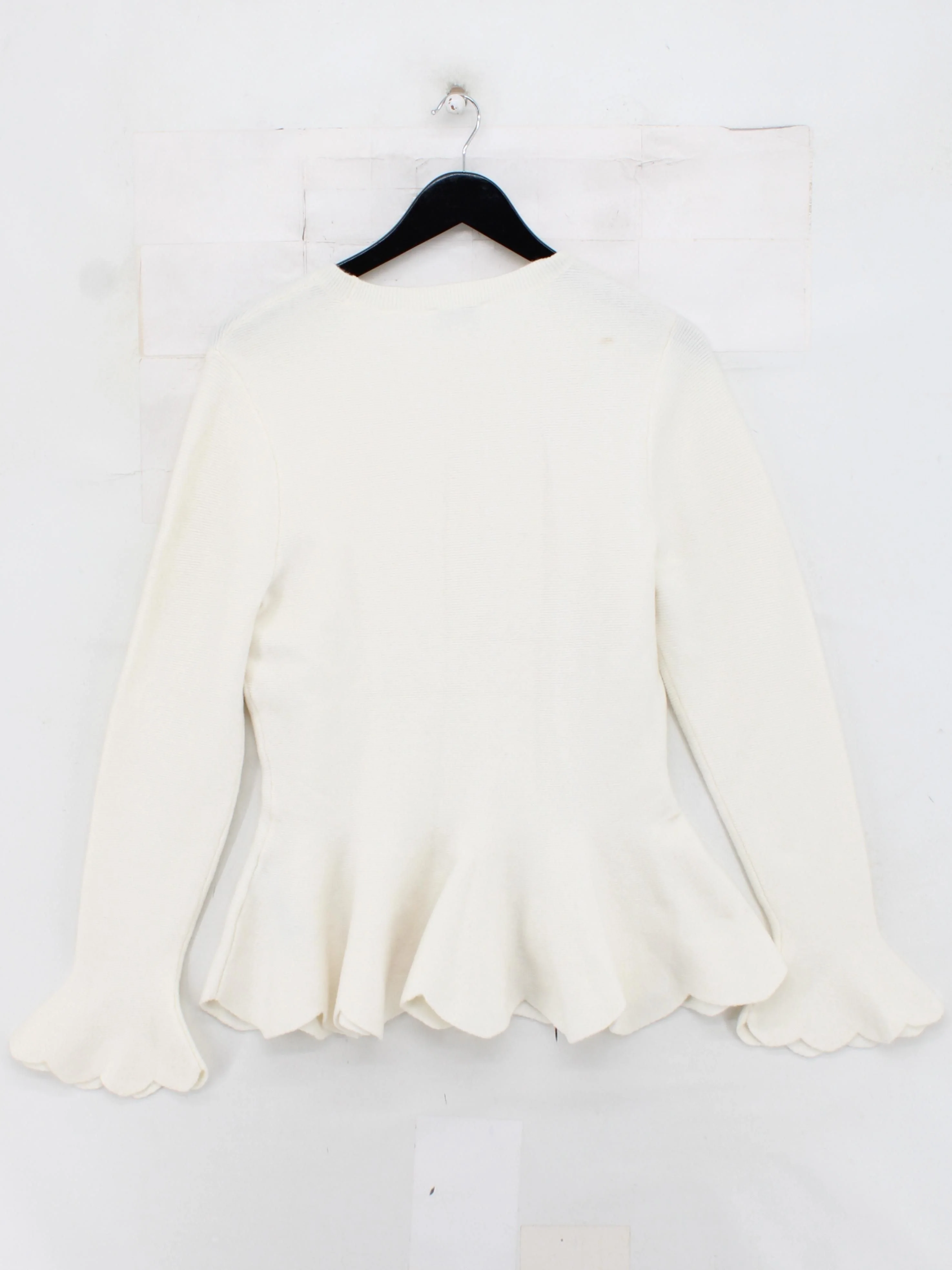 Ted Baker Women's Top UK 14 Cream Polyamide with Wool, Polyester, Acrylic Basic - Image 2
