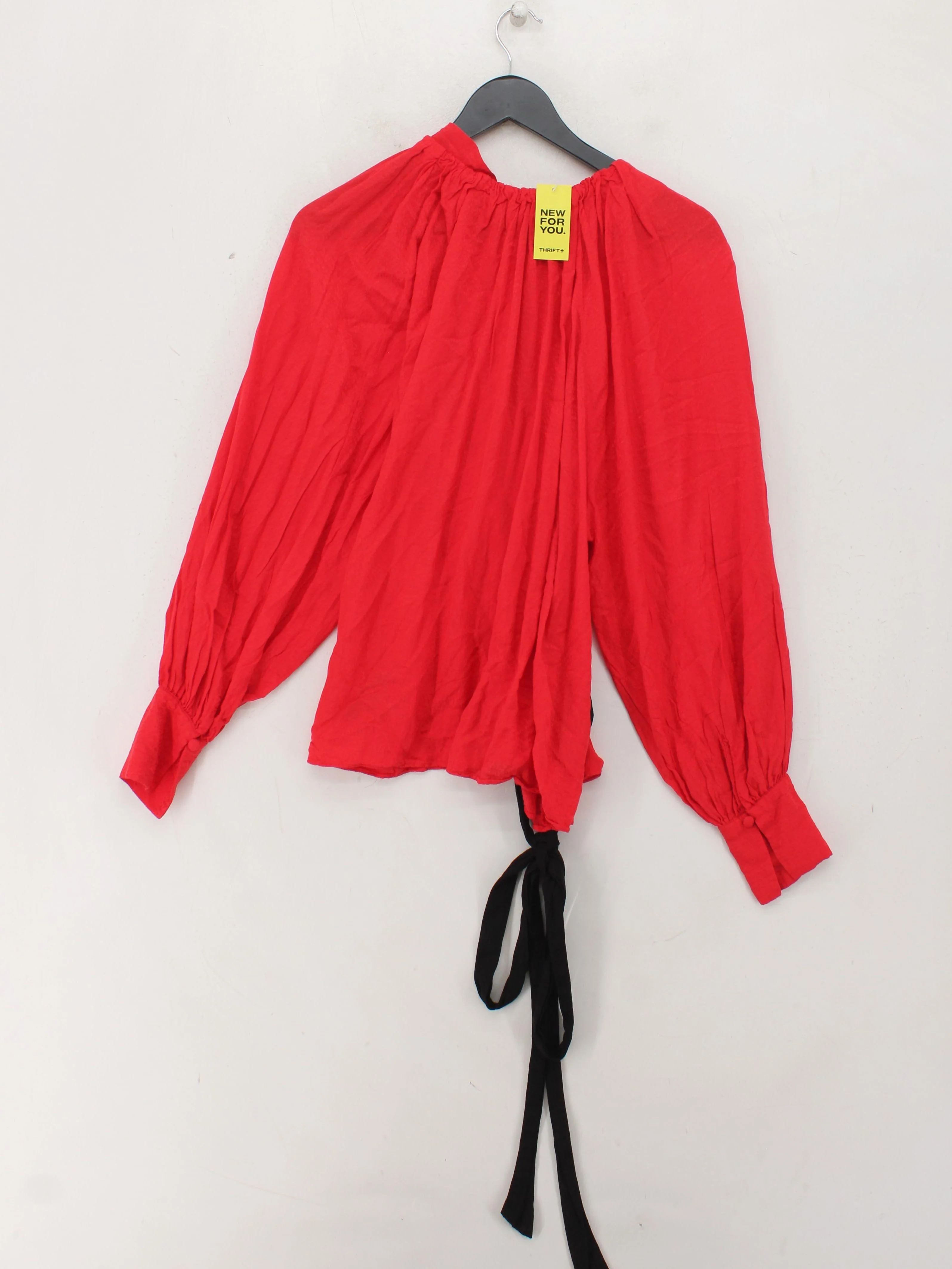 Ted Baker Women's Top UK 14 Red 100% Viscose Long Sleeve Round Neck Basic - Image 2