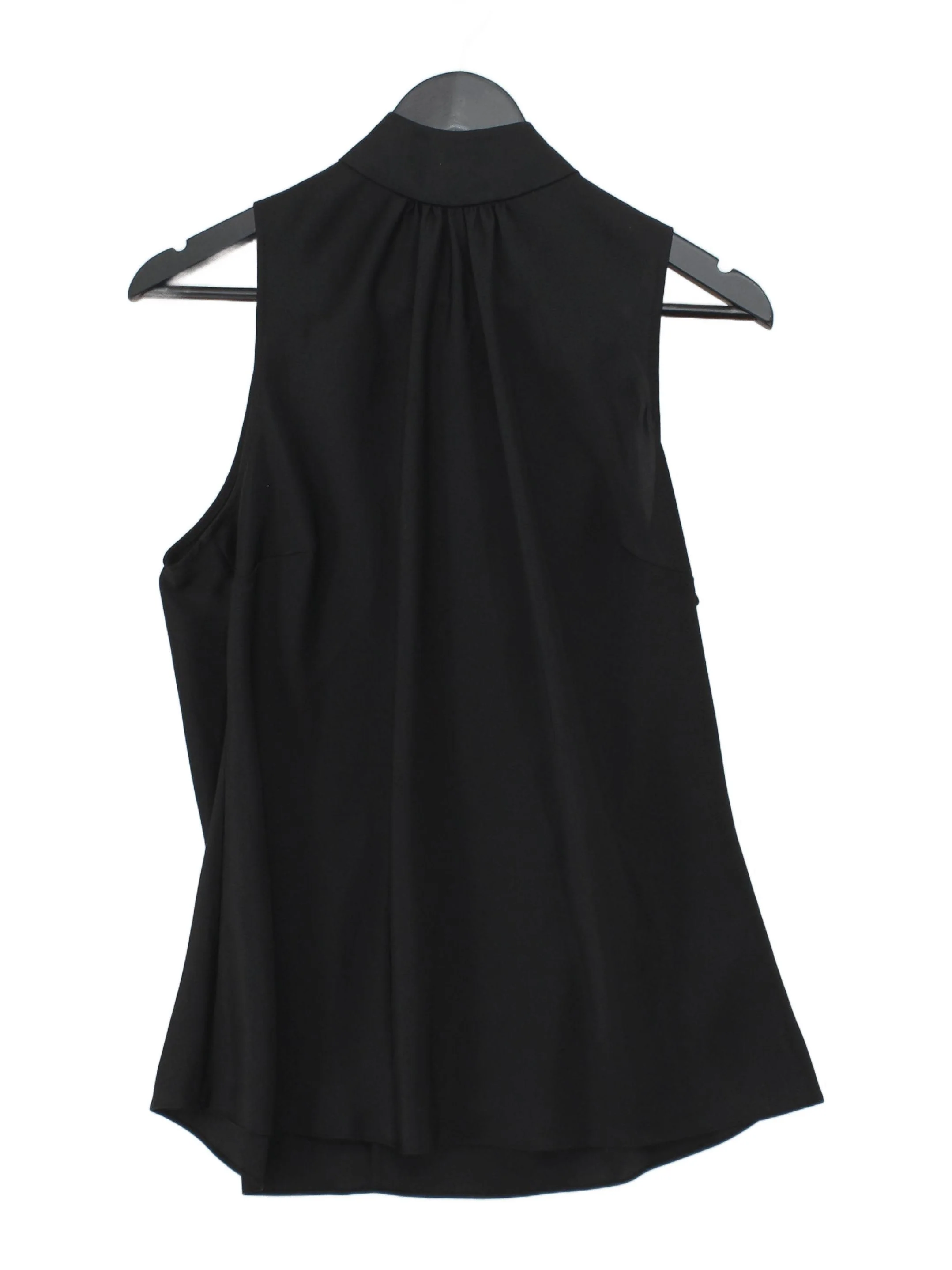 Ted Baker Women's Top UK 16 Black 100% Polyester Sleeveless Collared Basic