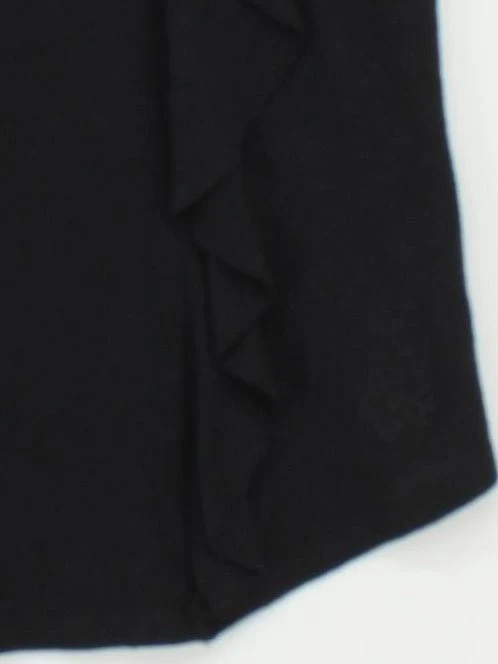 Ted Baker Women's Top UK 16 Black Cotton with Linen Sleeveless Crew Neck Basic - Image 4