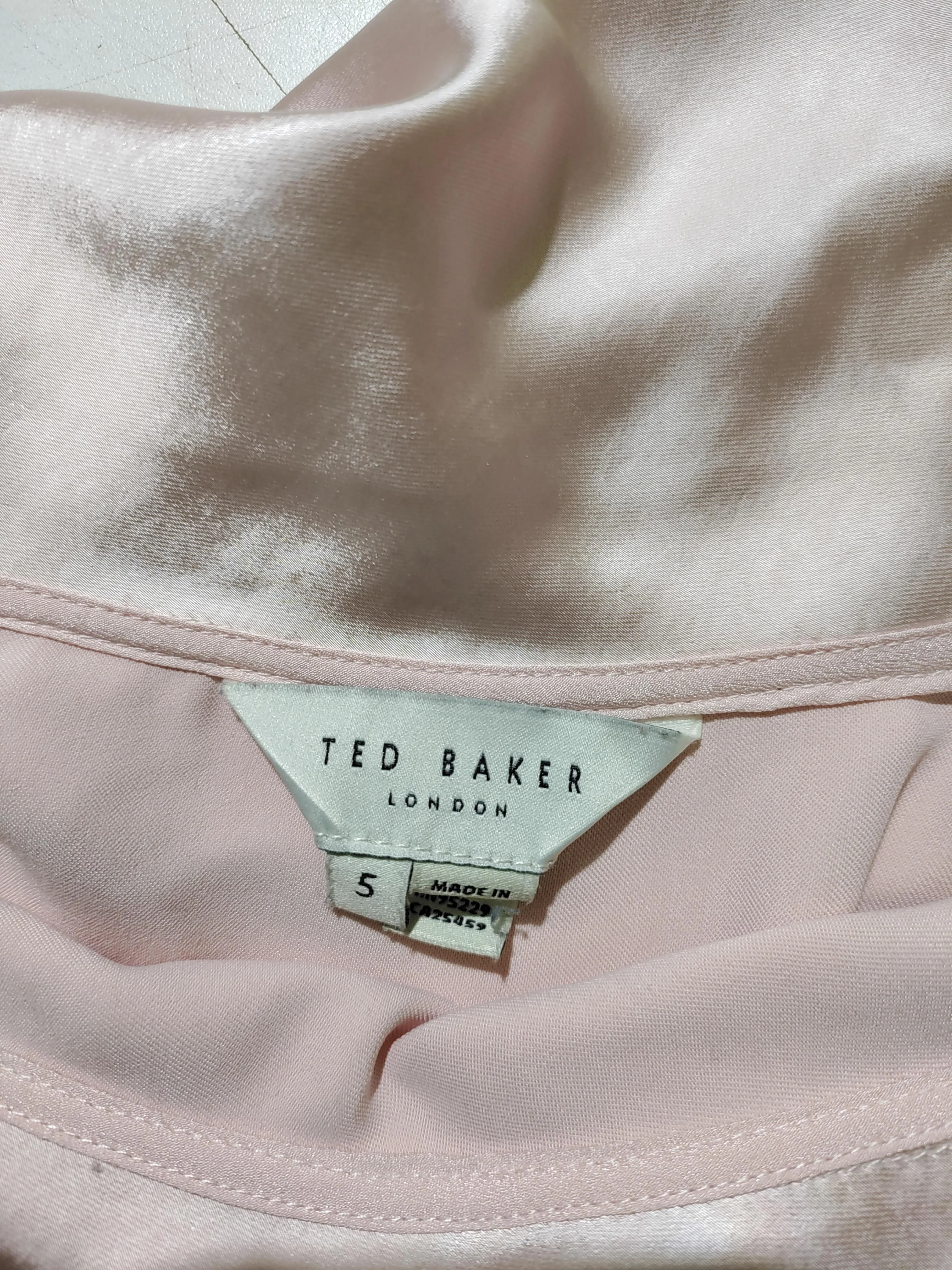Ted Baker Women's Top XL Pink 100% Polyester Sleeveless V-Neck Basic - Image 6