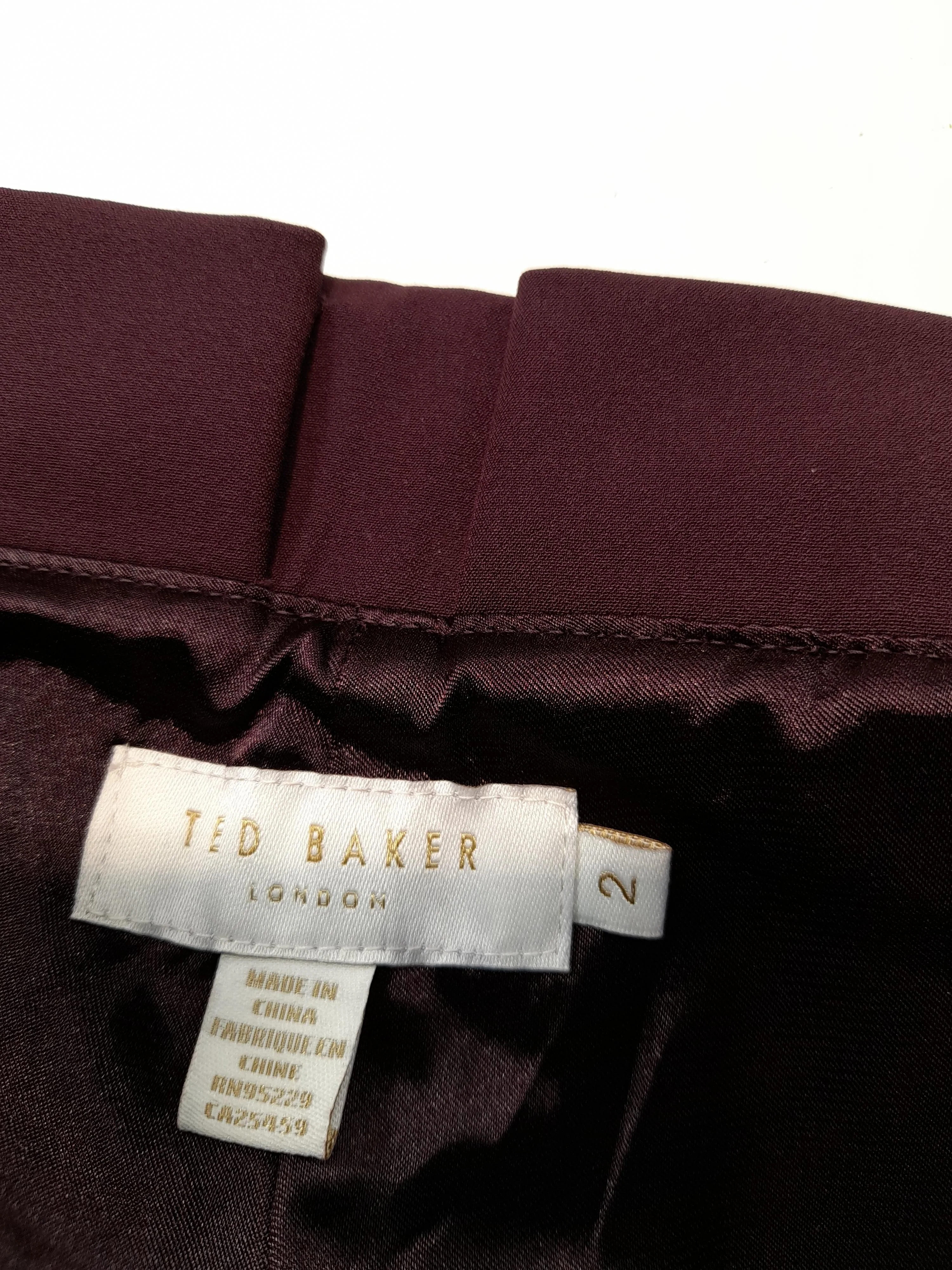Ted Baker Women's Trousers M Red Polyamide with Elastane Tapered Chino - Image 5