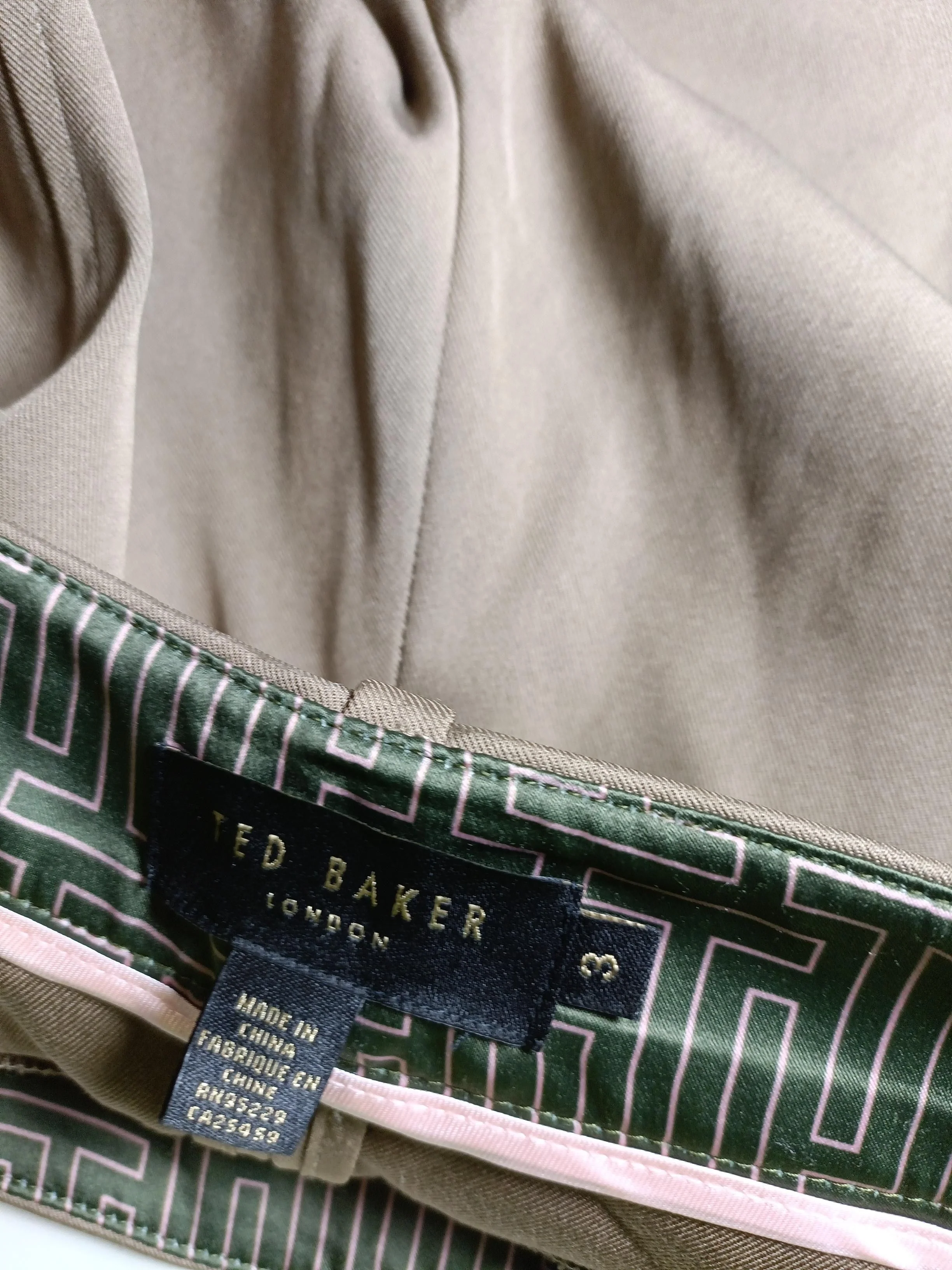 Ted Baker Women's Trousers M Tan Polyester - Image 6