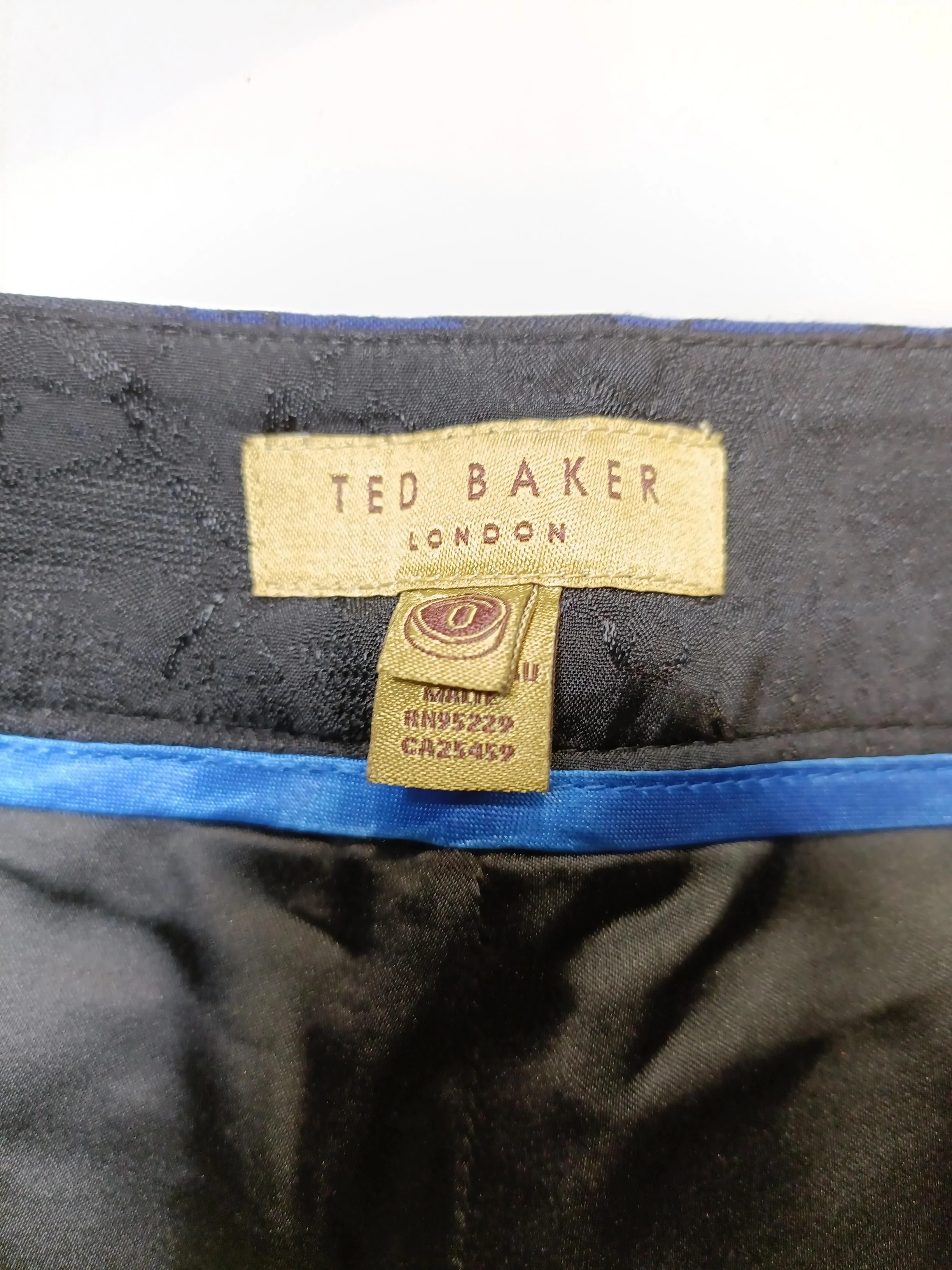 Ted Baker Women's Trousers S Blue Floral 100% Other Tapered Chino - Image 5