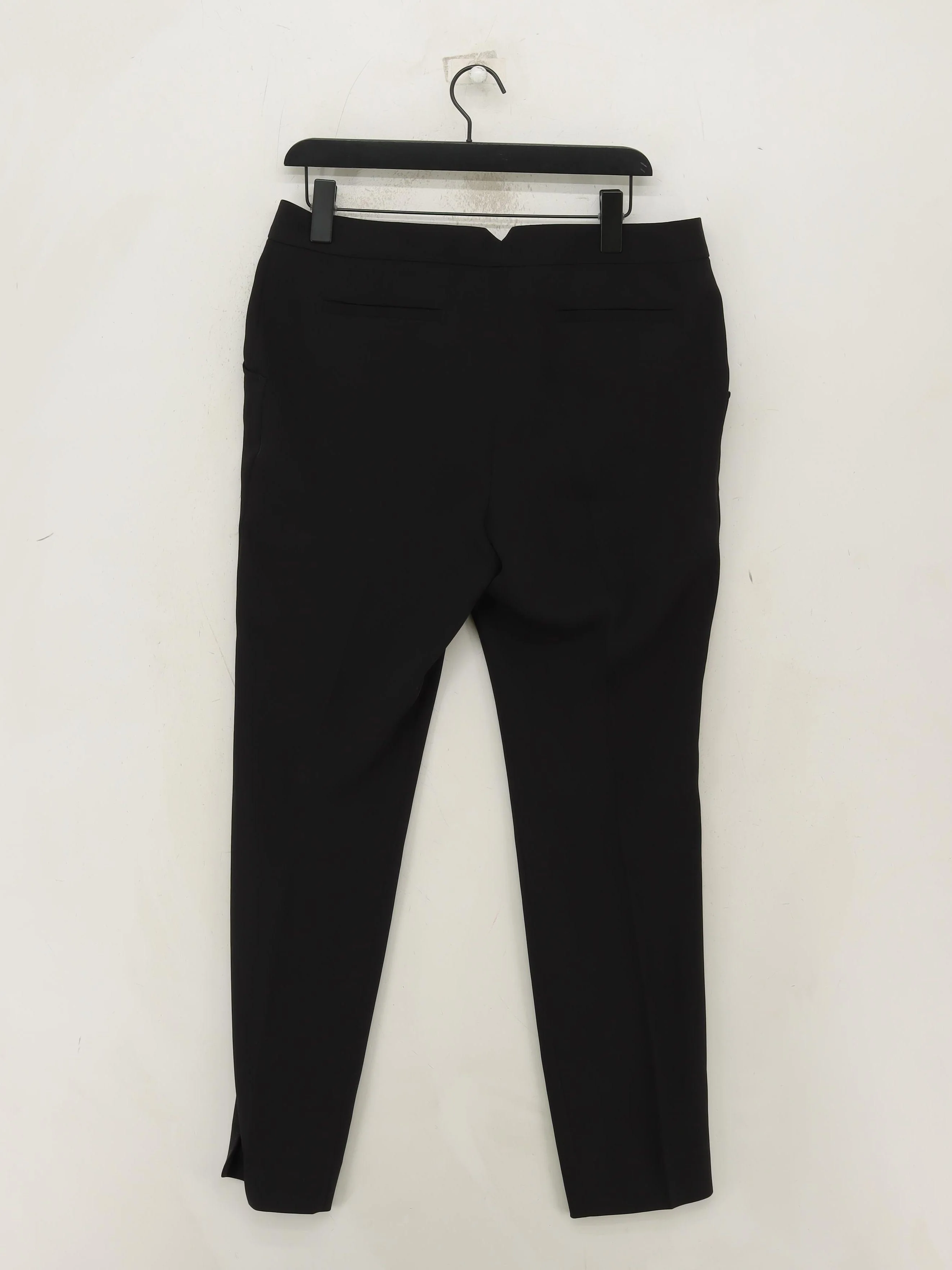 Ted Baker Women's Trousers UK 12 Black Polyester with Elastane Tapered Chino - Image 2