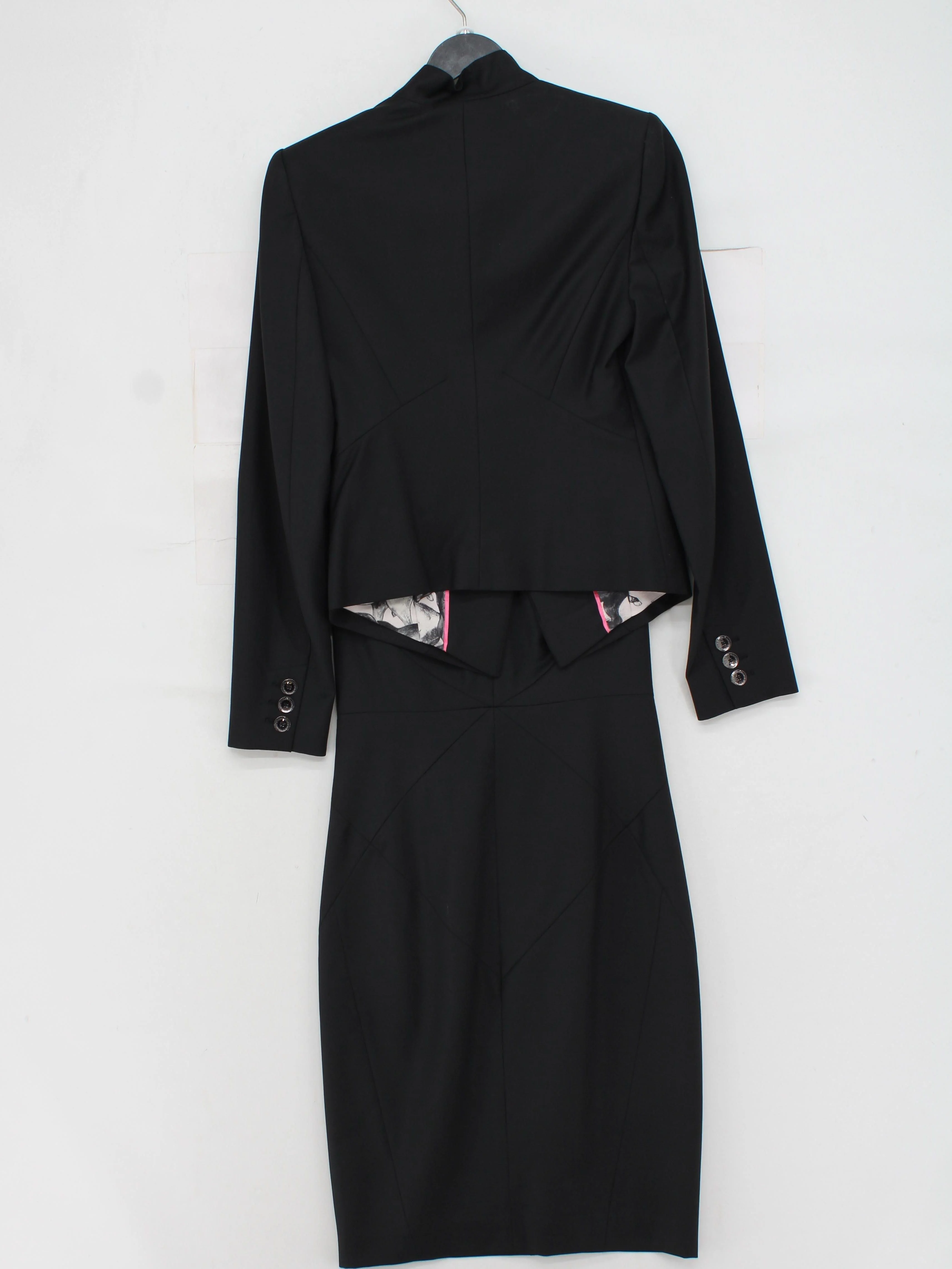 Ted Baker Women's Two Piece Suit UK 6 Black Wool - Image 2
