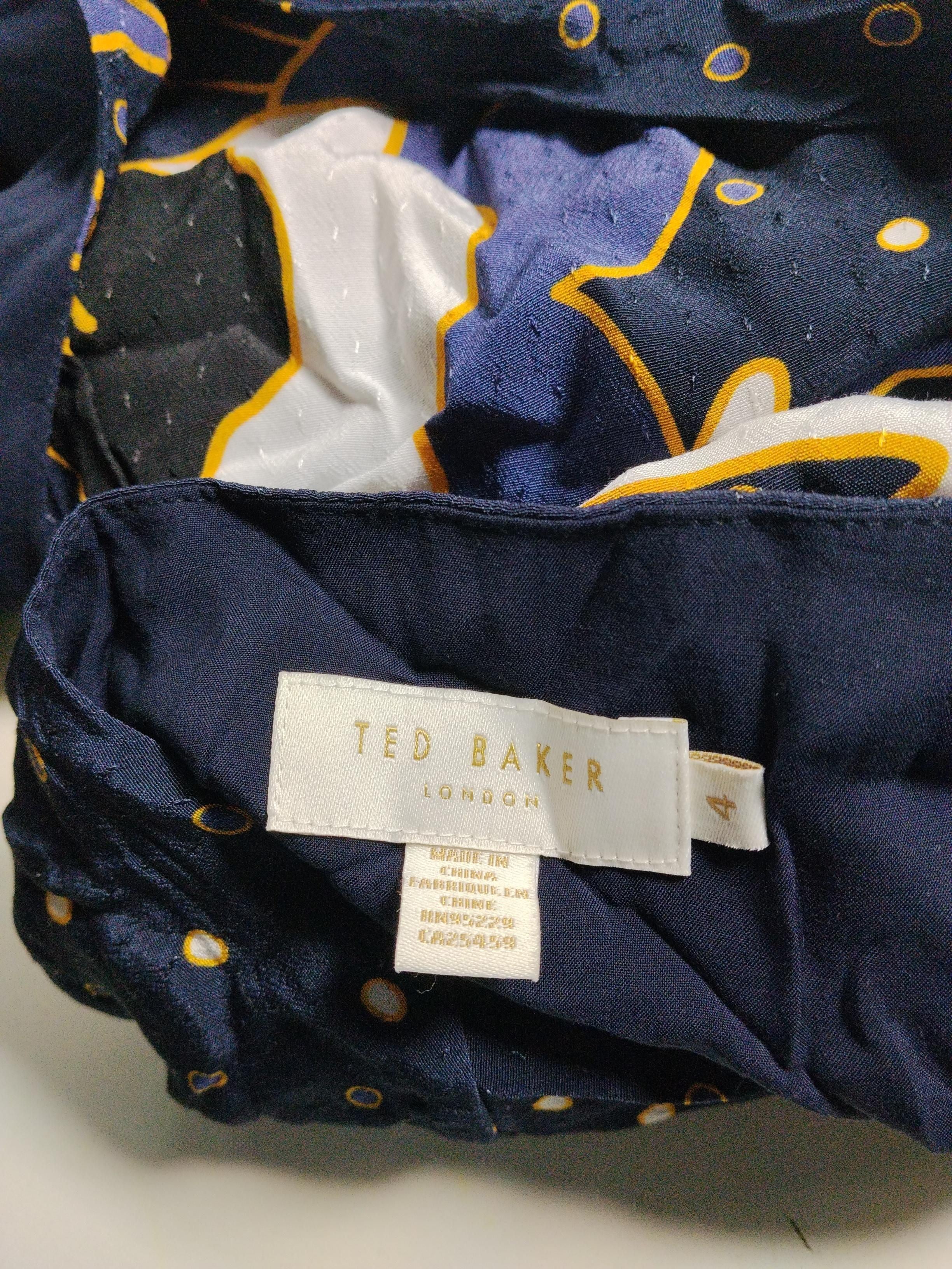 Ted Baker Wrap Midi Dress UK14 in Blue - Image 5