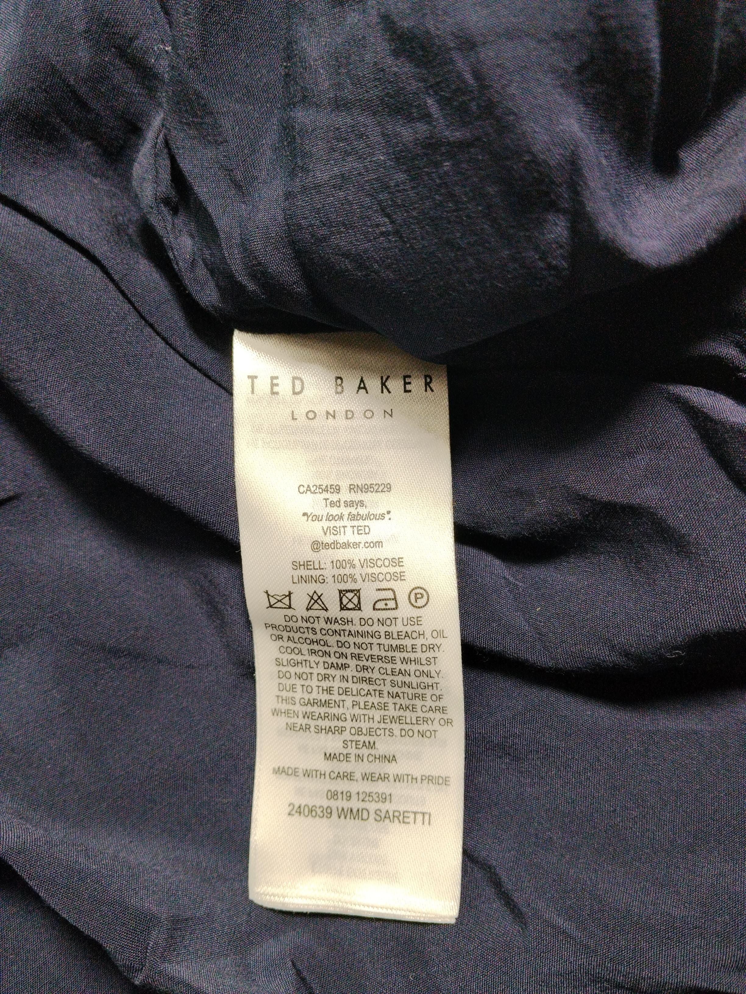 Ted Baker Wrap Midi Dress UK14 in Blue - Image 6