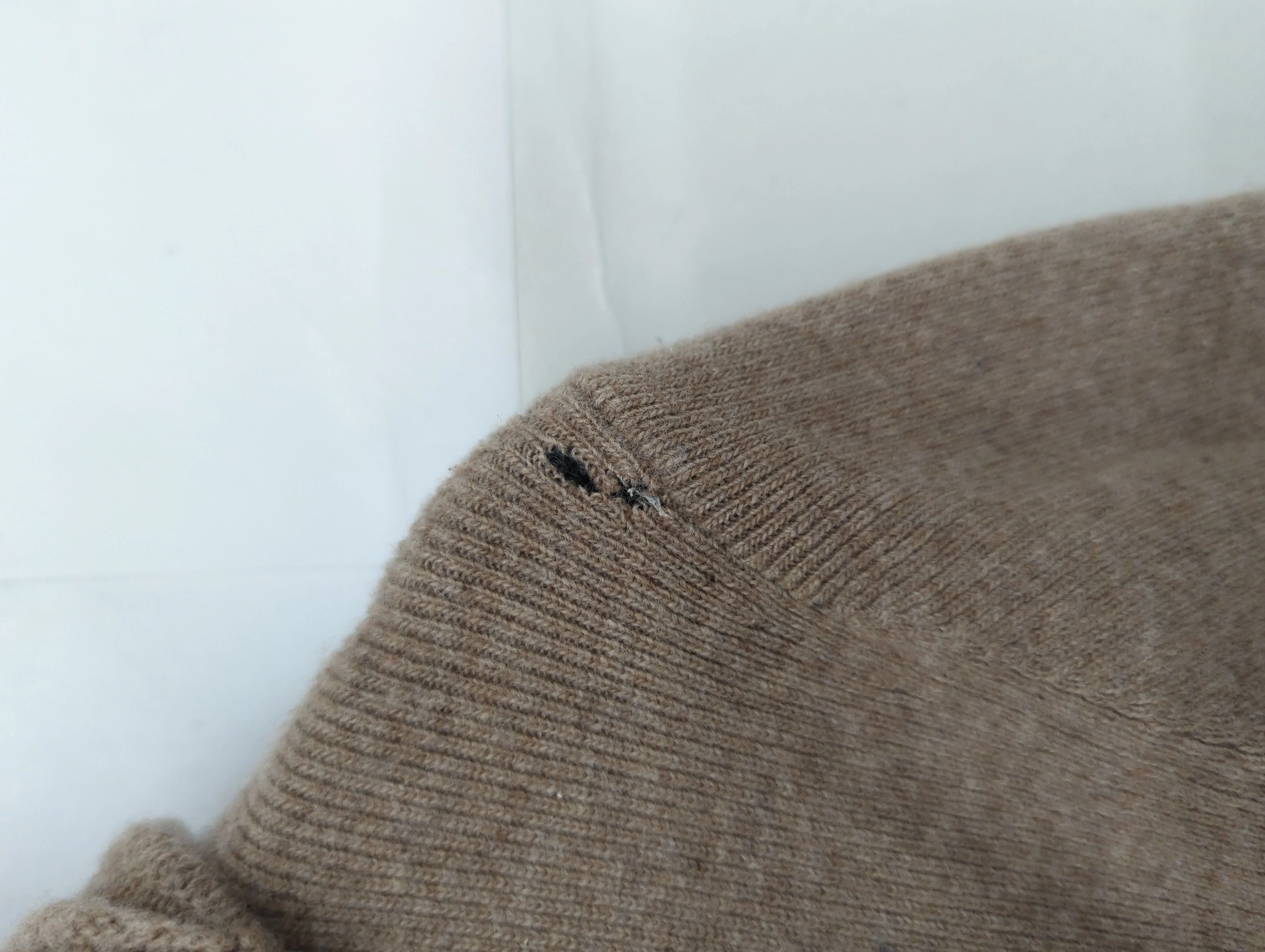 Temperley London Women's Jumper L Tan 100% Wool Roll Neck Pullover - Image 6