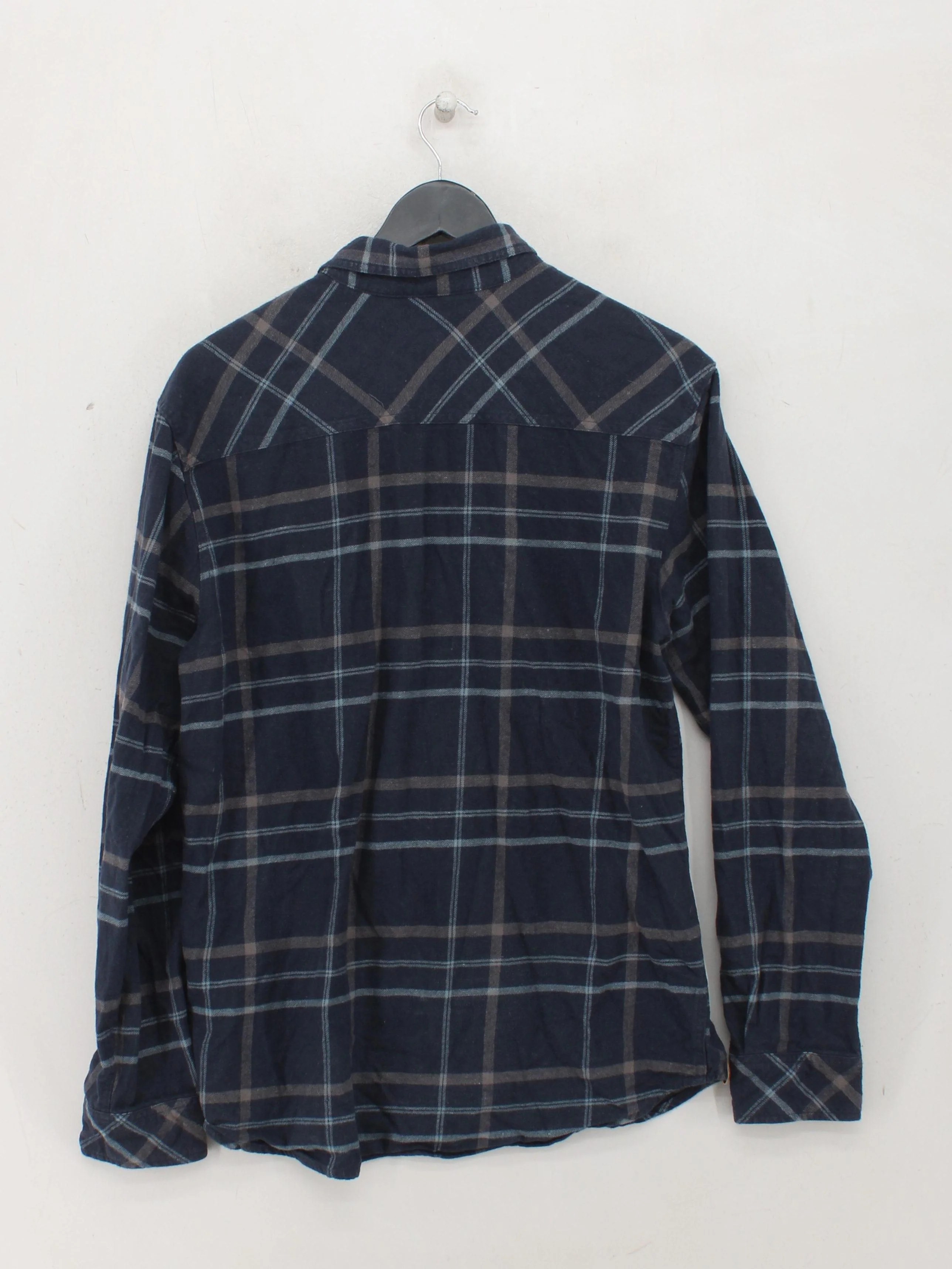 Tentree Men's Shirt M Blue Checkered 100% Cotton Basic - Image 2
