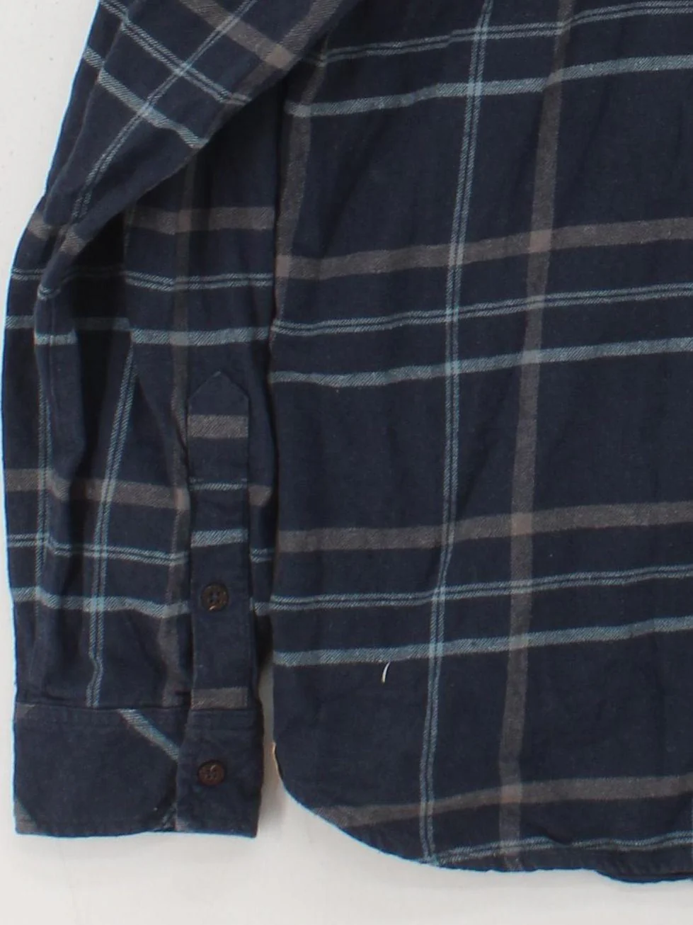 Tentree Men's Shirt M Blue Checkered 100% Cotton Basic - Image 4