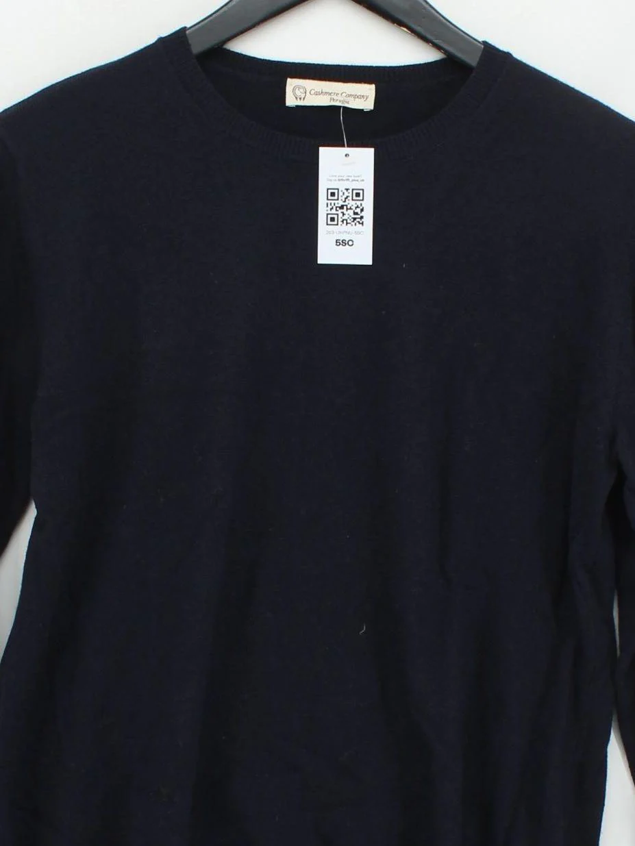 The Cashmere Company Men's Jumper M Blue Wool with Cashmere Crew Neck Pullover - Image 3