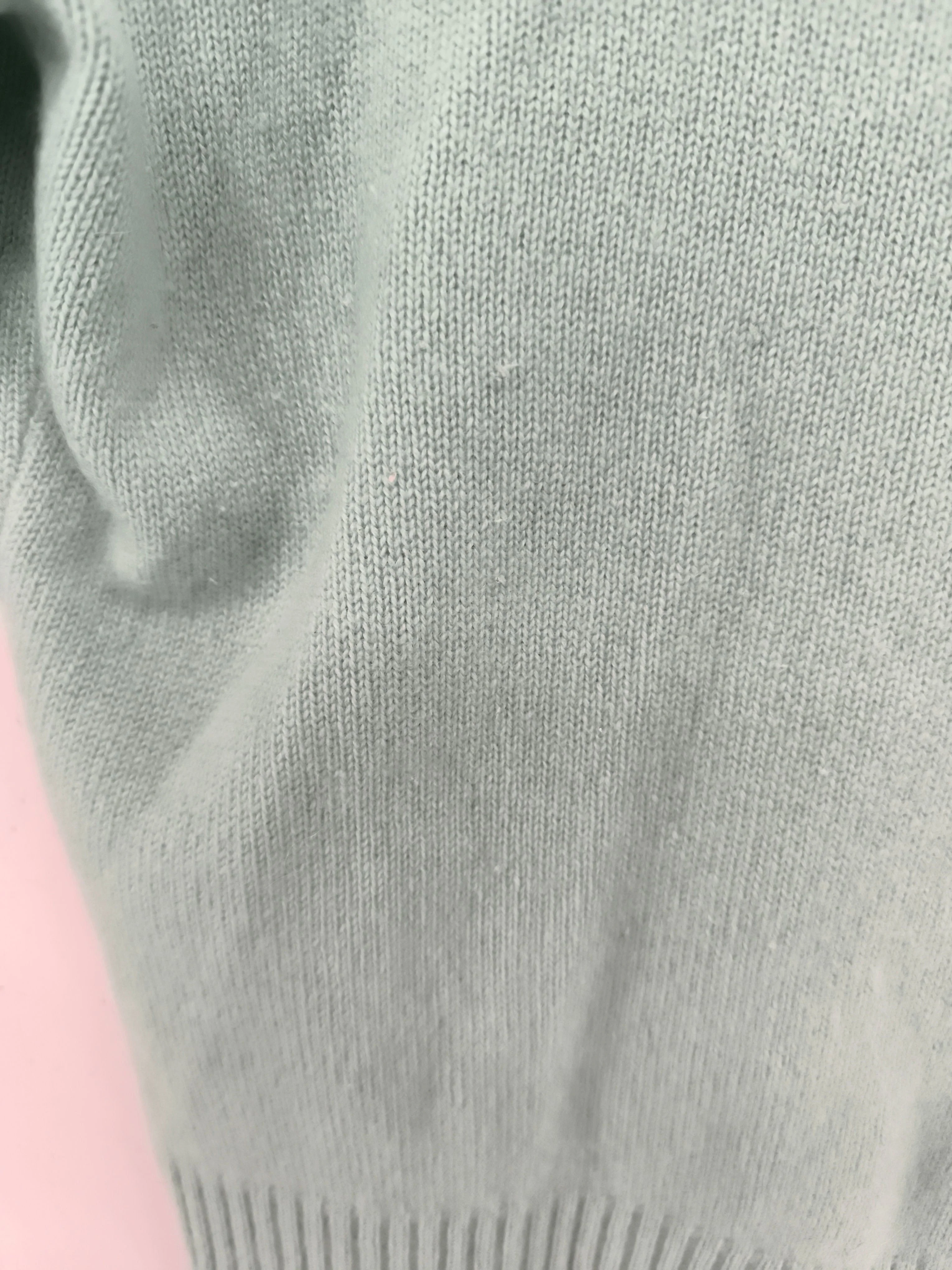 The Cashmere Company Women's Cardigan M Green 100% Cashmere V-Neck Cardigan - Image 5