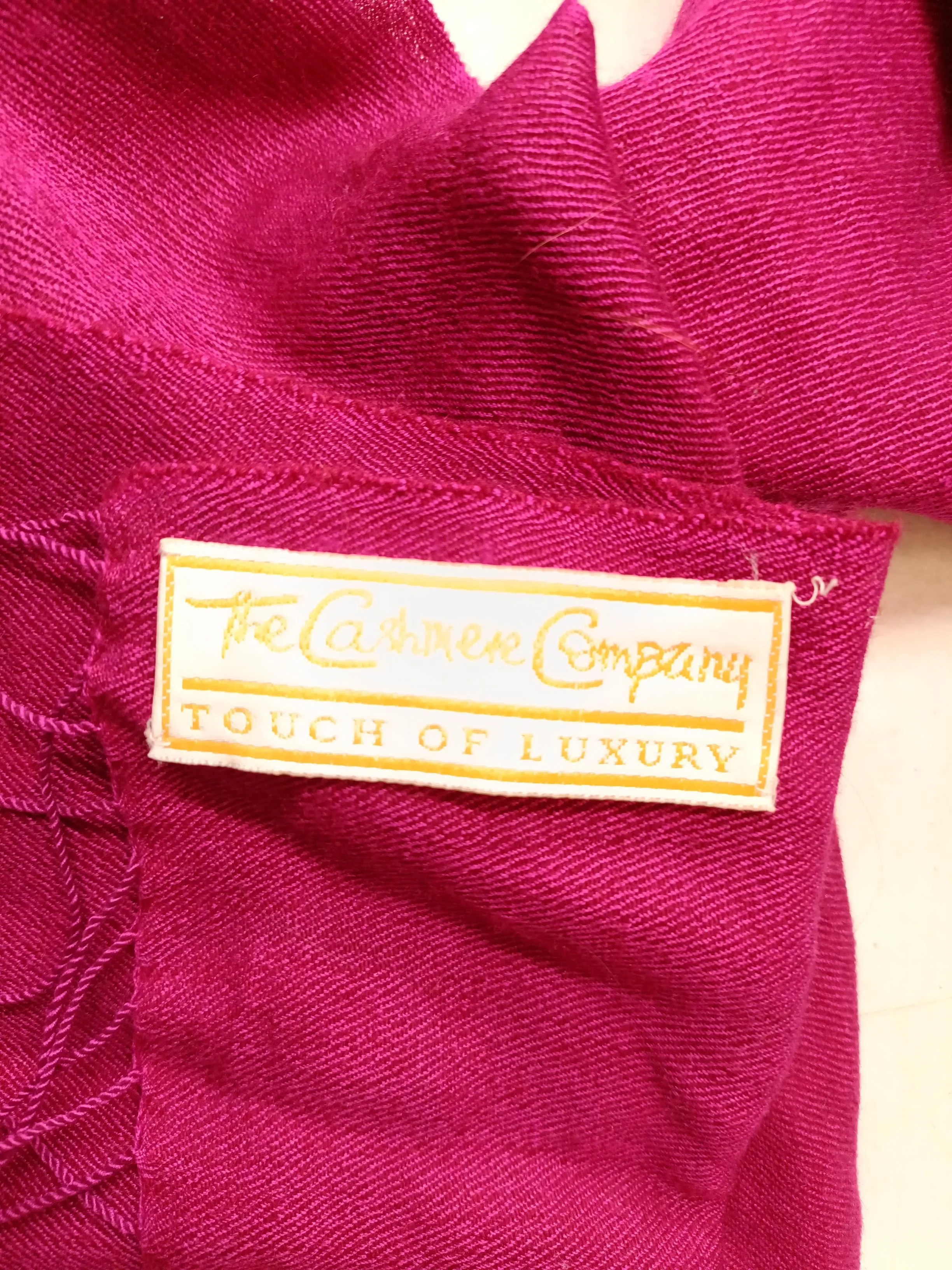 The Cashmere Company Women's Scarf Pink 100% Cashmere Rectangle Scarf - Image 5