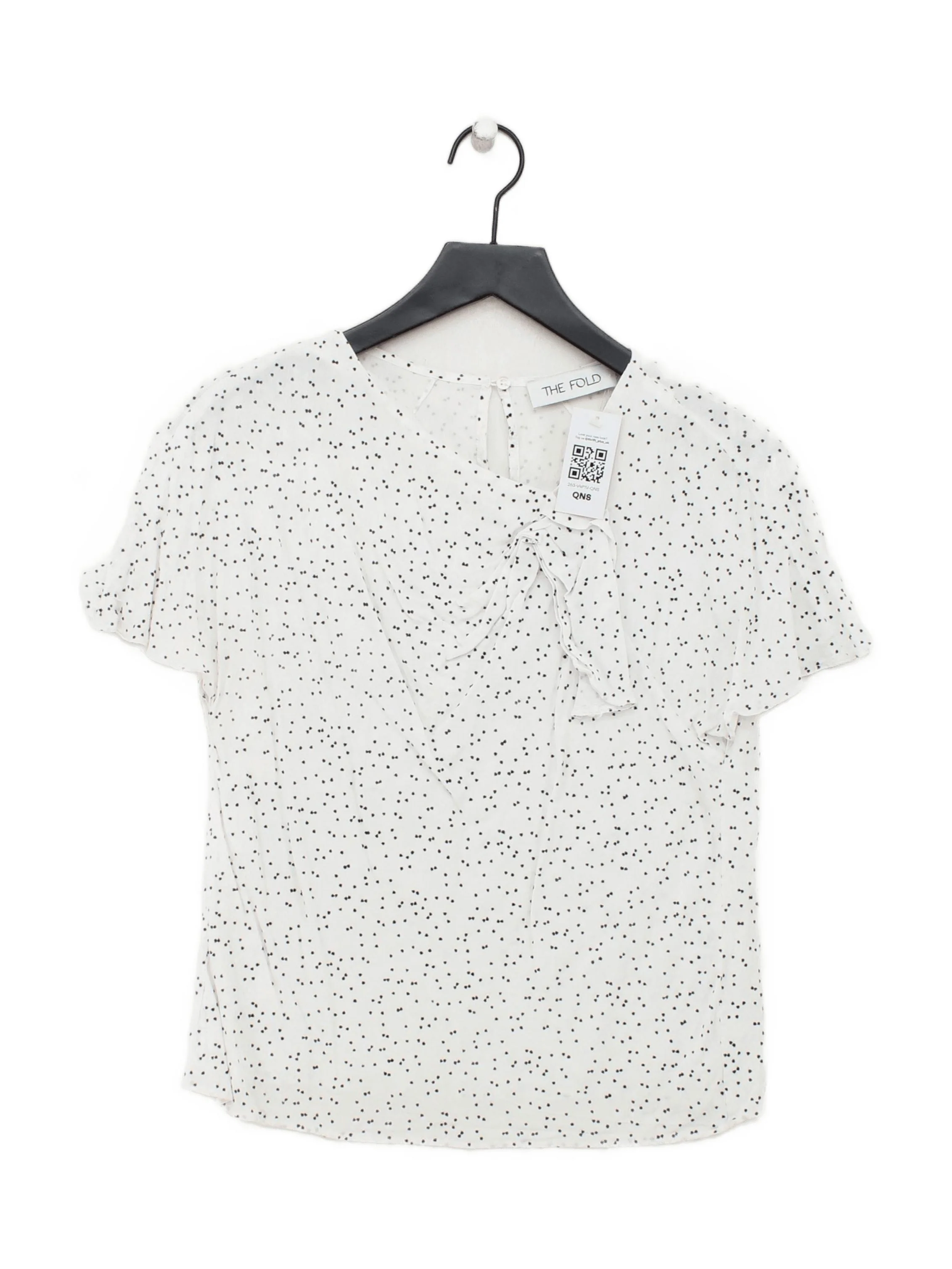 The Fold Women's Top UK 10 White 100% Viscose Basic