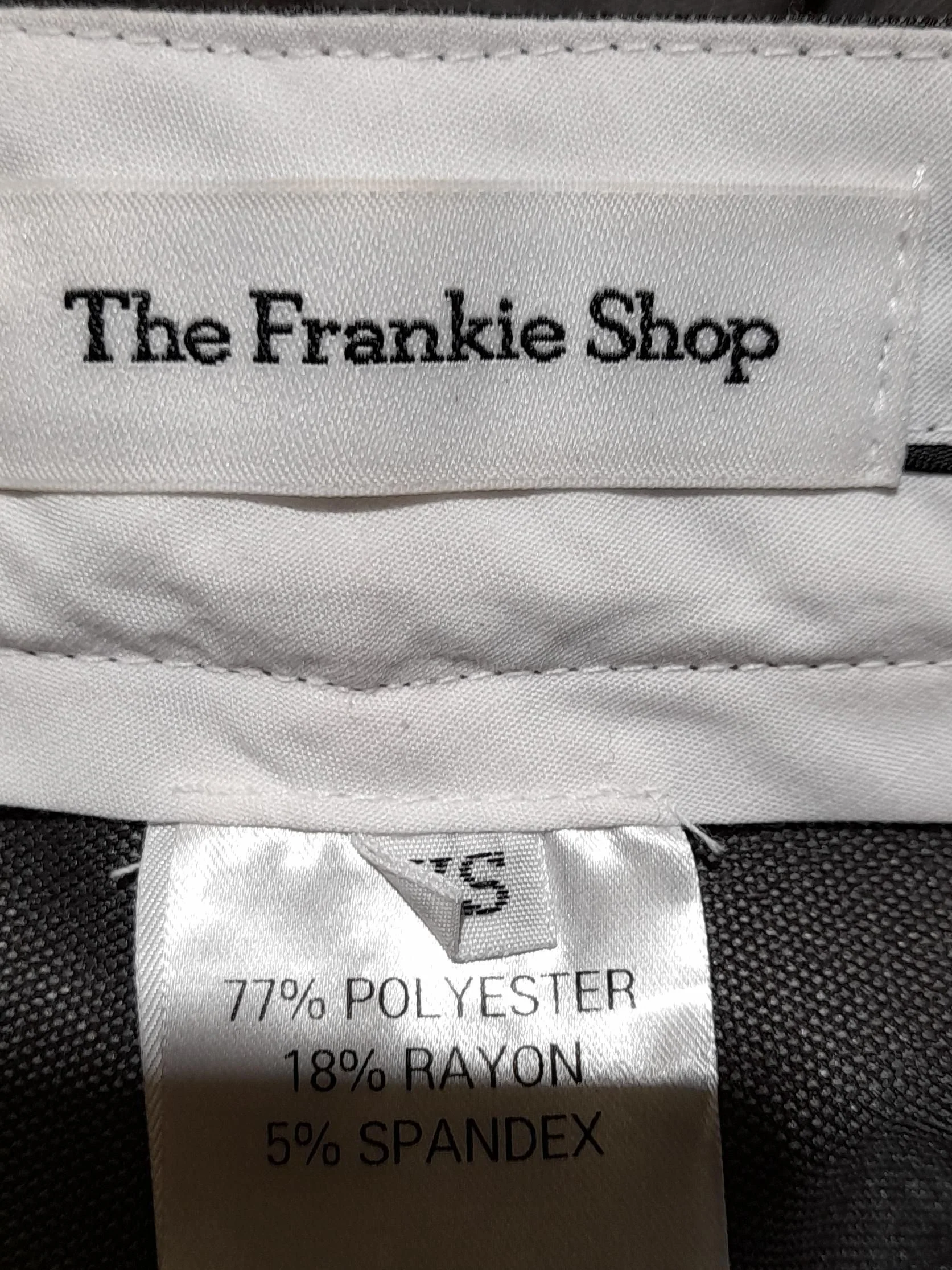 THE FRANKIE SHOP Women's Trousers S Grey Polyester with Rayon, Spandex Cargo - Image 5