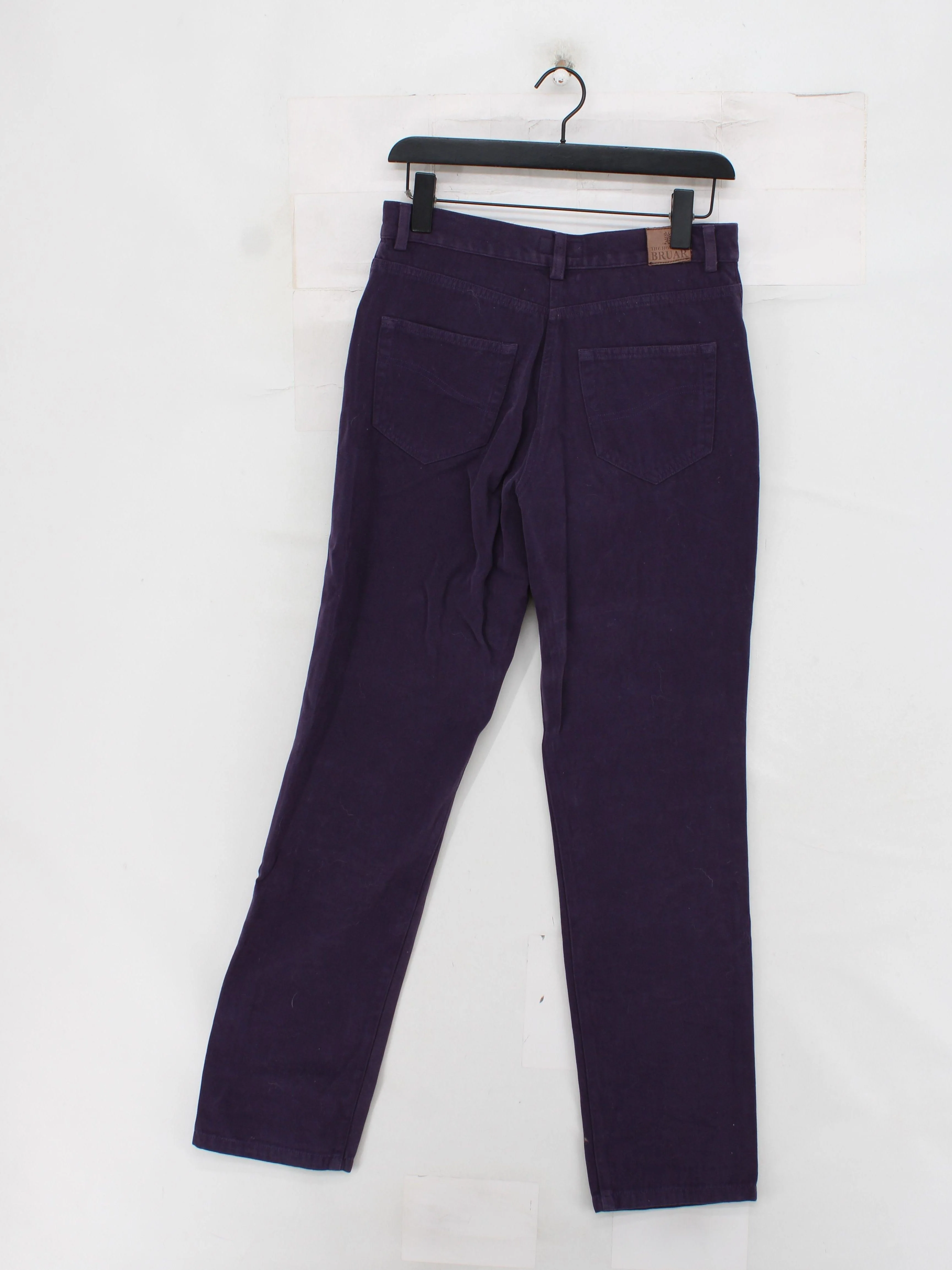 The House Of Bruar Women's Trousers UK 10 Purple 100% Cotton Straight Chino - Image 2