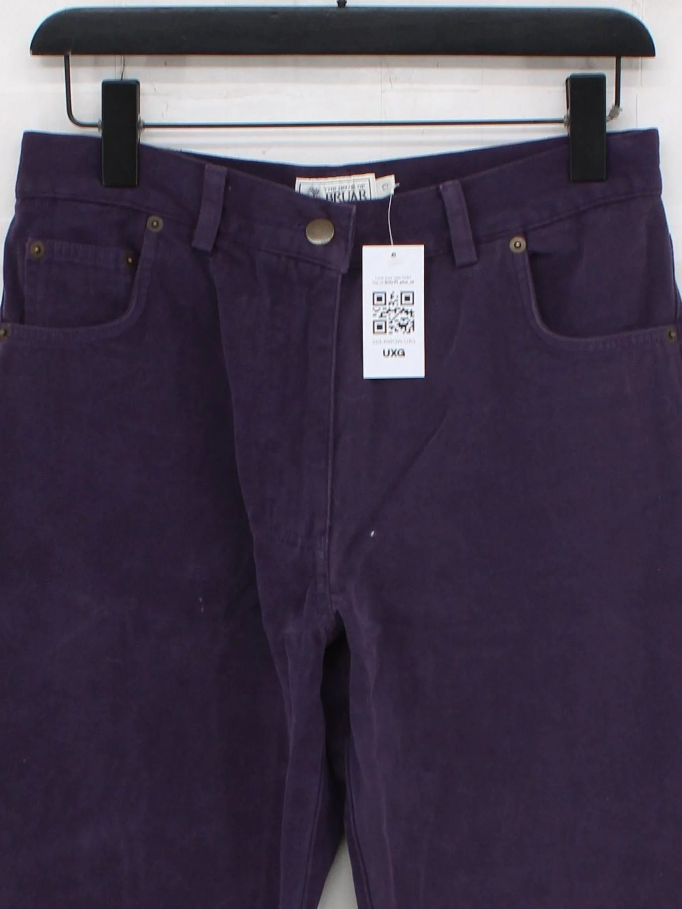 The House Of Bruar Women's Trousers UK 10 Purple 100% Cotton Straight Chino - Image 3