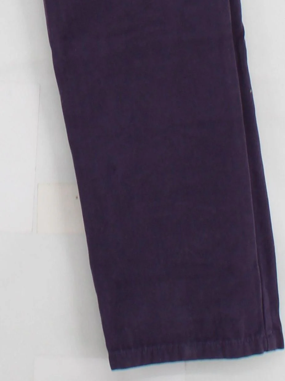 The House Of Bruar Women's Trousers UK 10 Purple 100% Cotton Straight Chino - Image 4