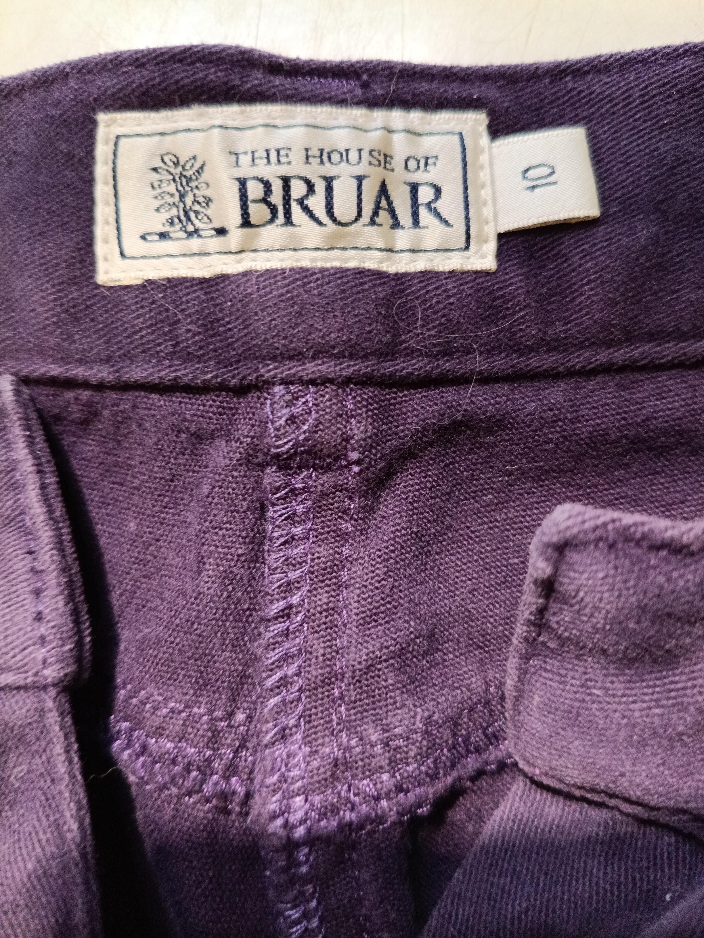The House Of Bruar Women's Trousers UK 10 Purple 100% Cotton Straight Chino - Image 5