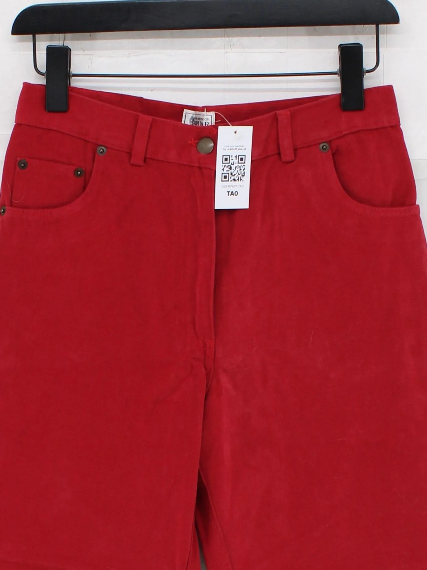 The House Of Bruar Women's Trousers UK 10 Red 100% Cotton Straight Chino - Image 3
