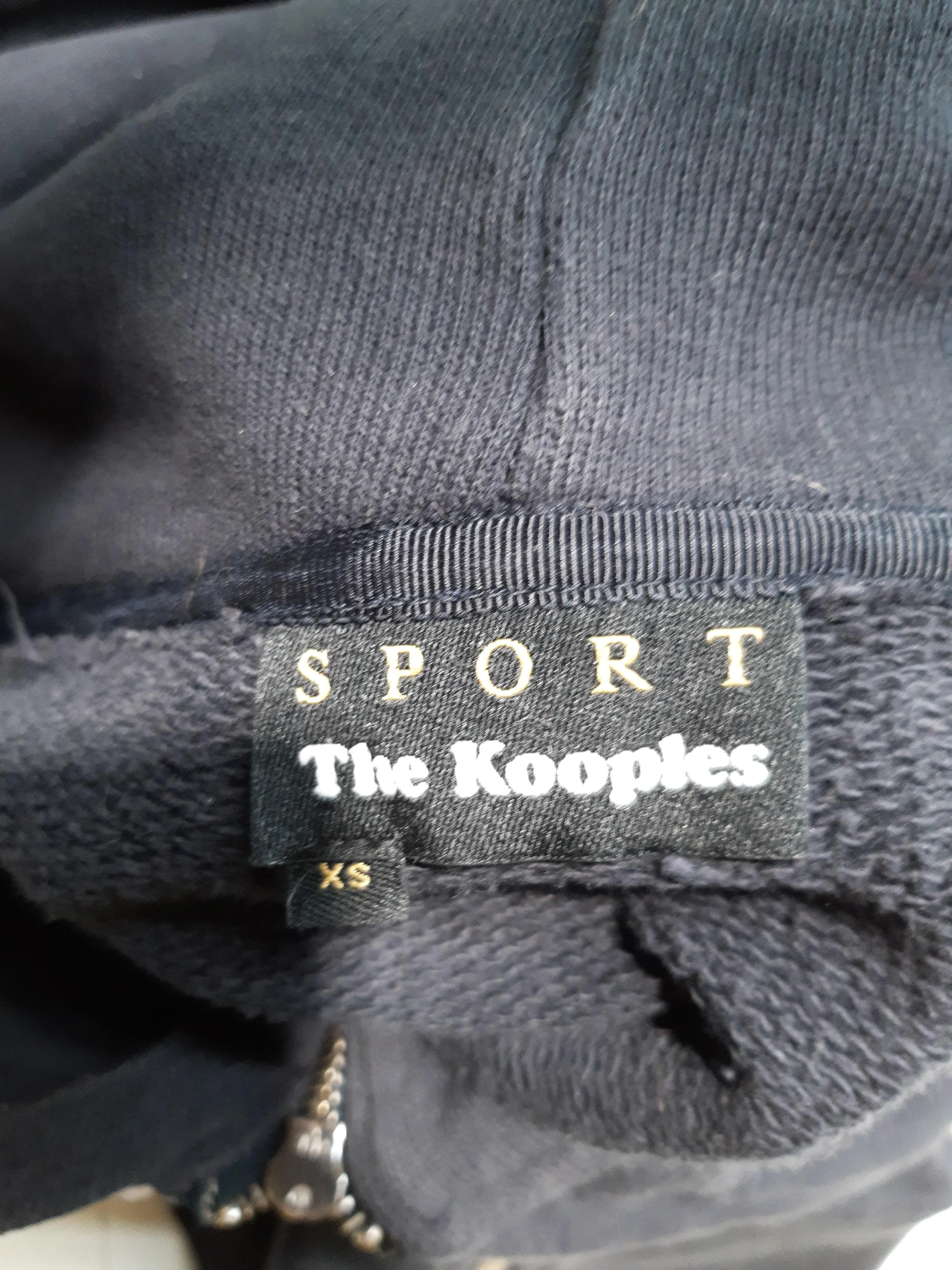 The Kooples Men's Hoodie XS Black Animal Print Cotton with Leather Pullover - Image 5