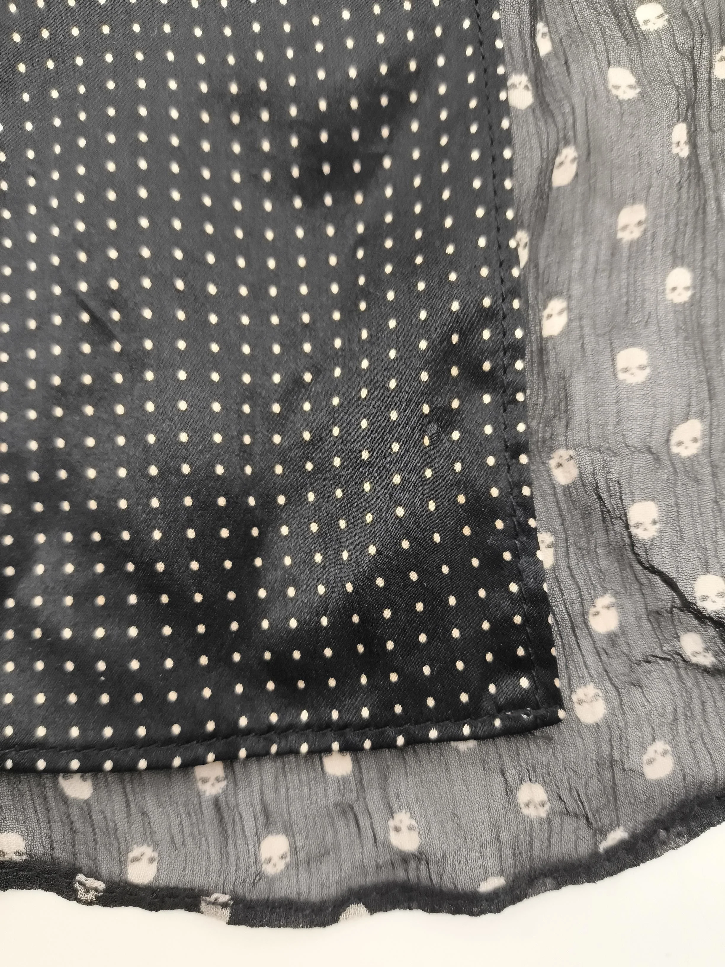 The Kooples Men's Scarf Black Polkadot 100% Silk Scarf - Image 4