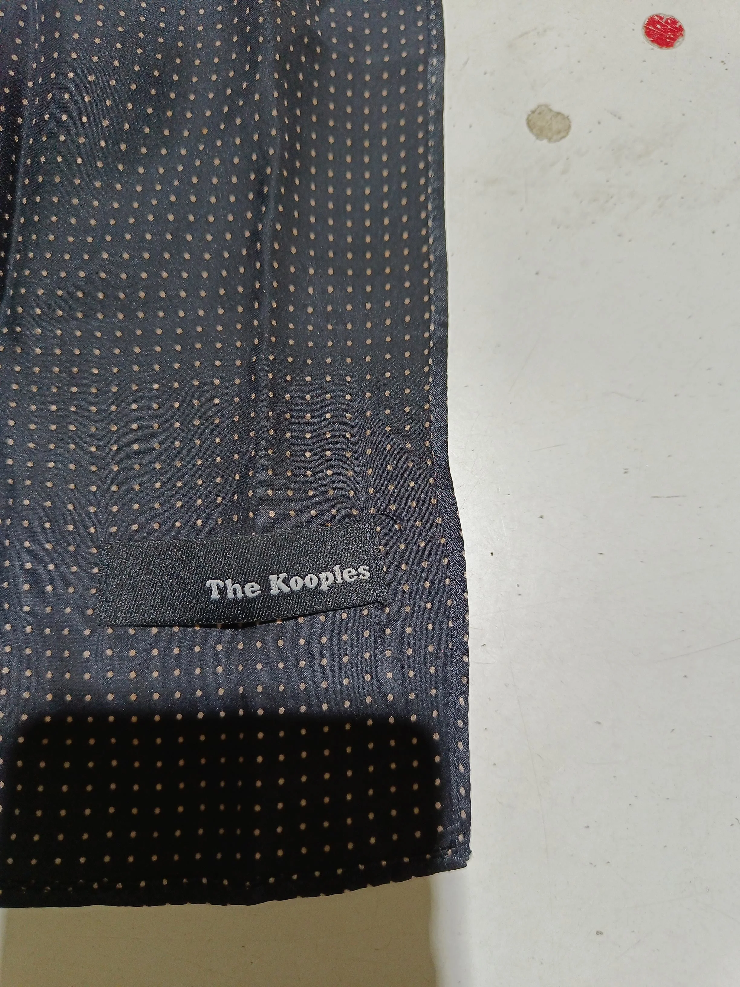 The Kooples Men's Scarf Black Polkadot 100% Silk Scarf - Image 5