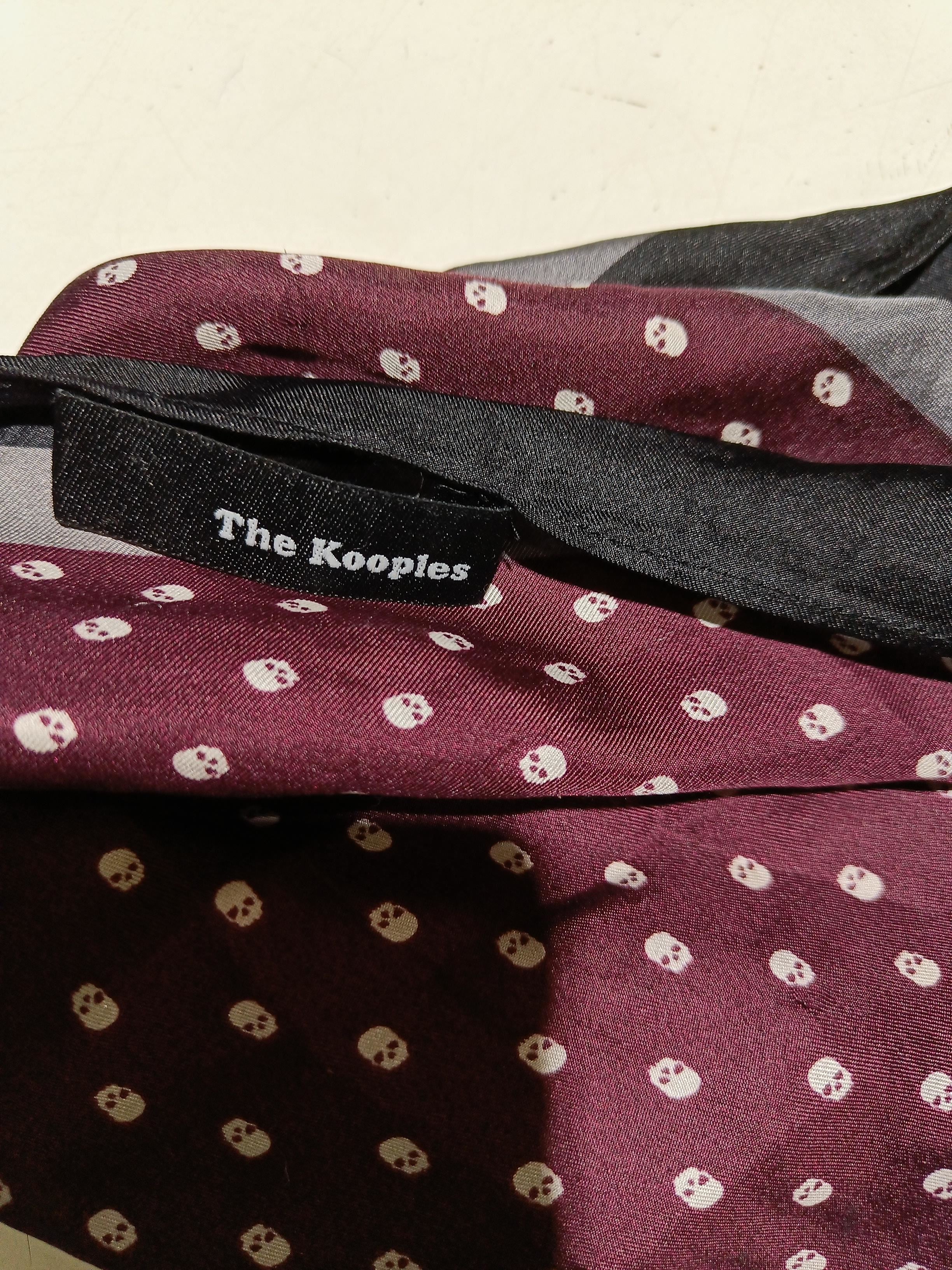The Kooples Men's Scarf Red Graphic 100% Silk Scarf - Image 5