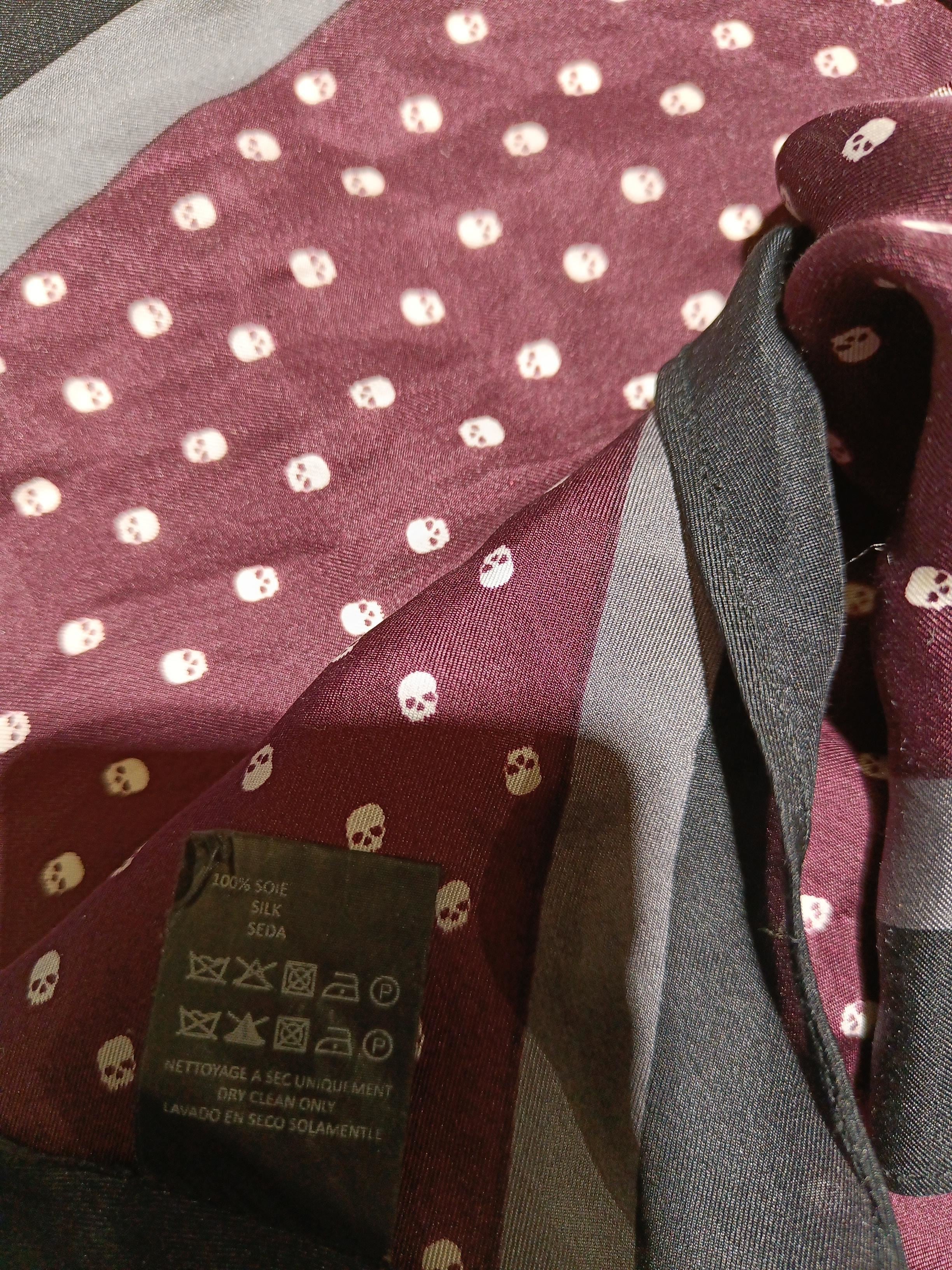 The Kooples Men's Scarf Red Graphic 100% Silk Scarf - Image 6