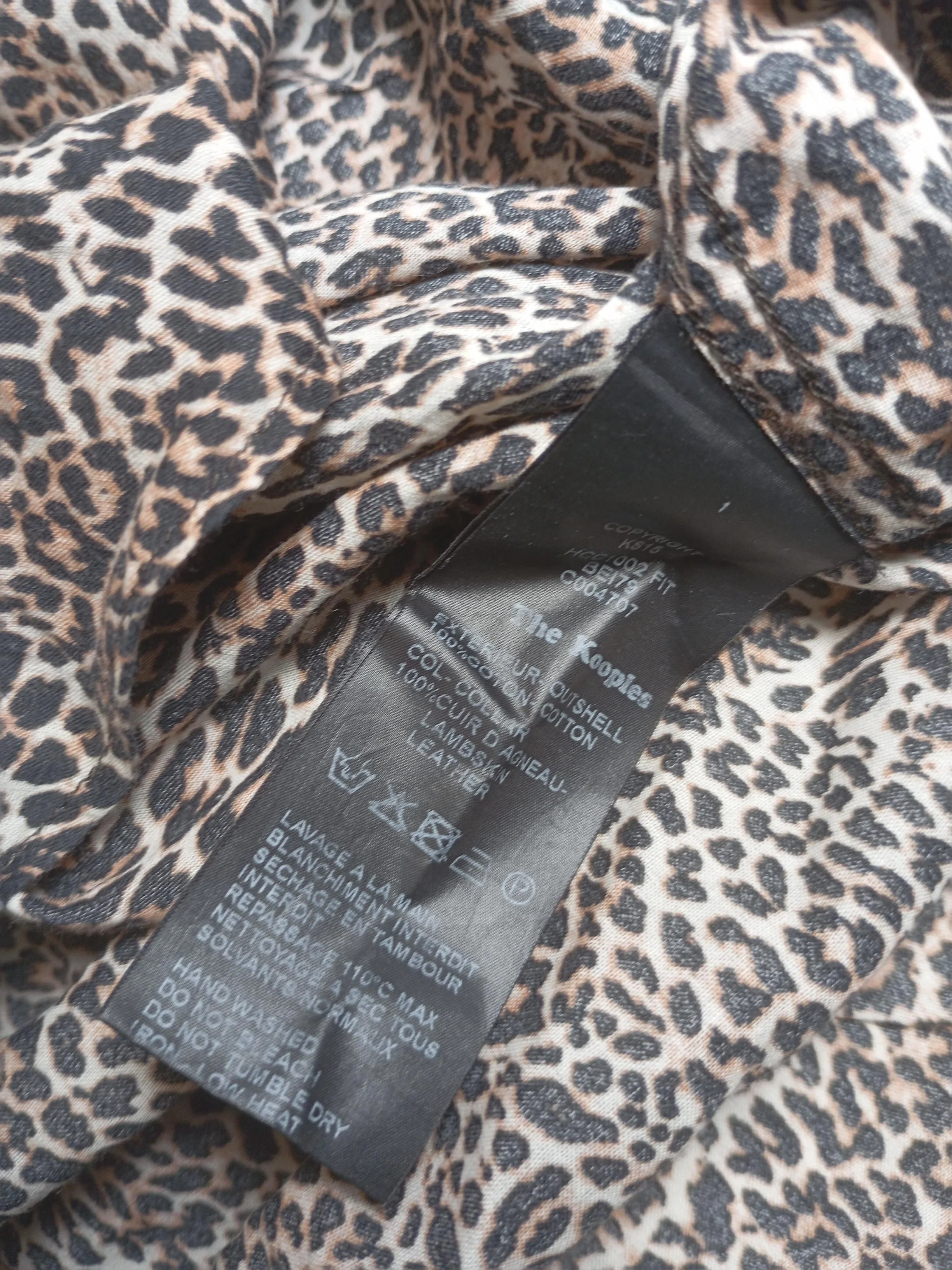 The Kooples Men's Shirt M Multi Animal Print Cotton with Leather Basic - Image 6