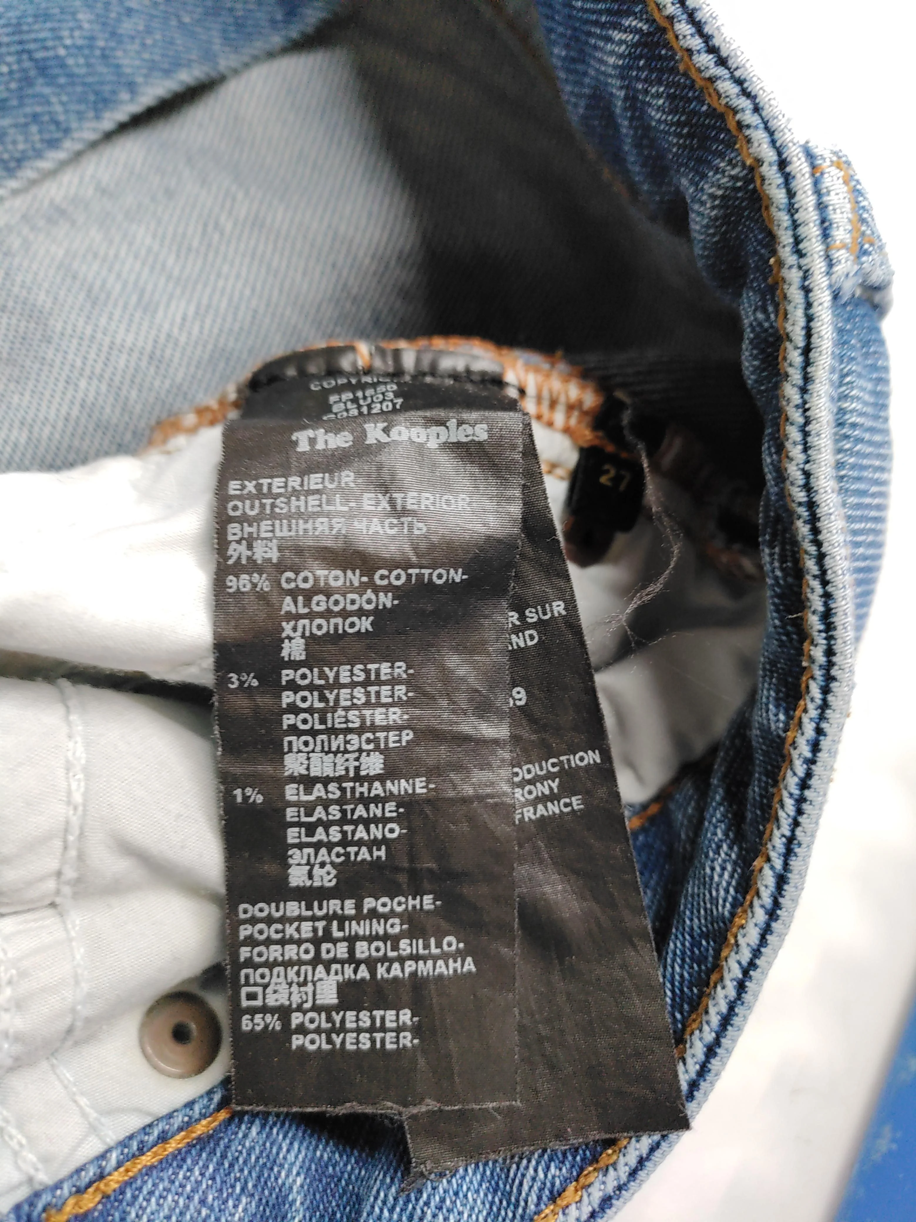 The Kooples Women's Jeans UK 8 Blue Cotton with Polyester, Elastane Mom - Image 6
