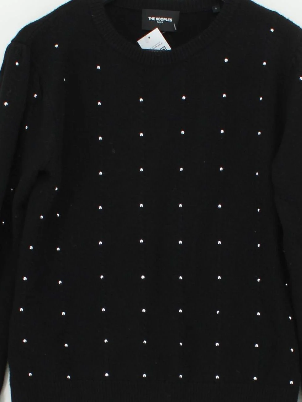 The Kooples Women's Jumper M Black 100% Wool Crew Neck Pullover - Image 3