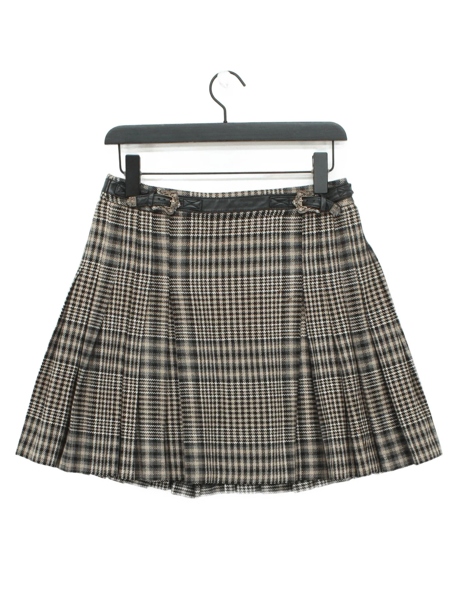 The Kooples Women's Mini Skirt UK 8 Multi Cotton with Acrylic, Polyester Mini