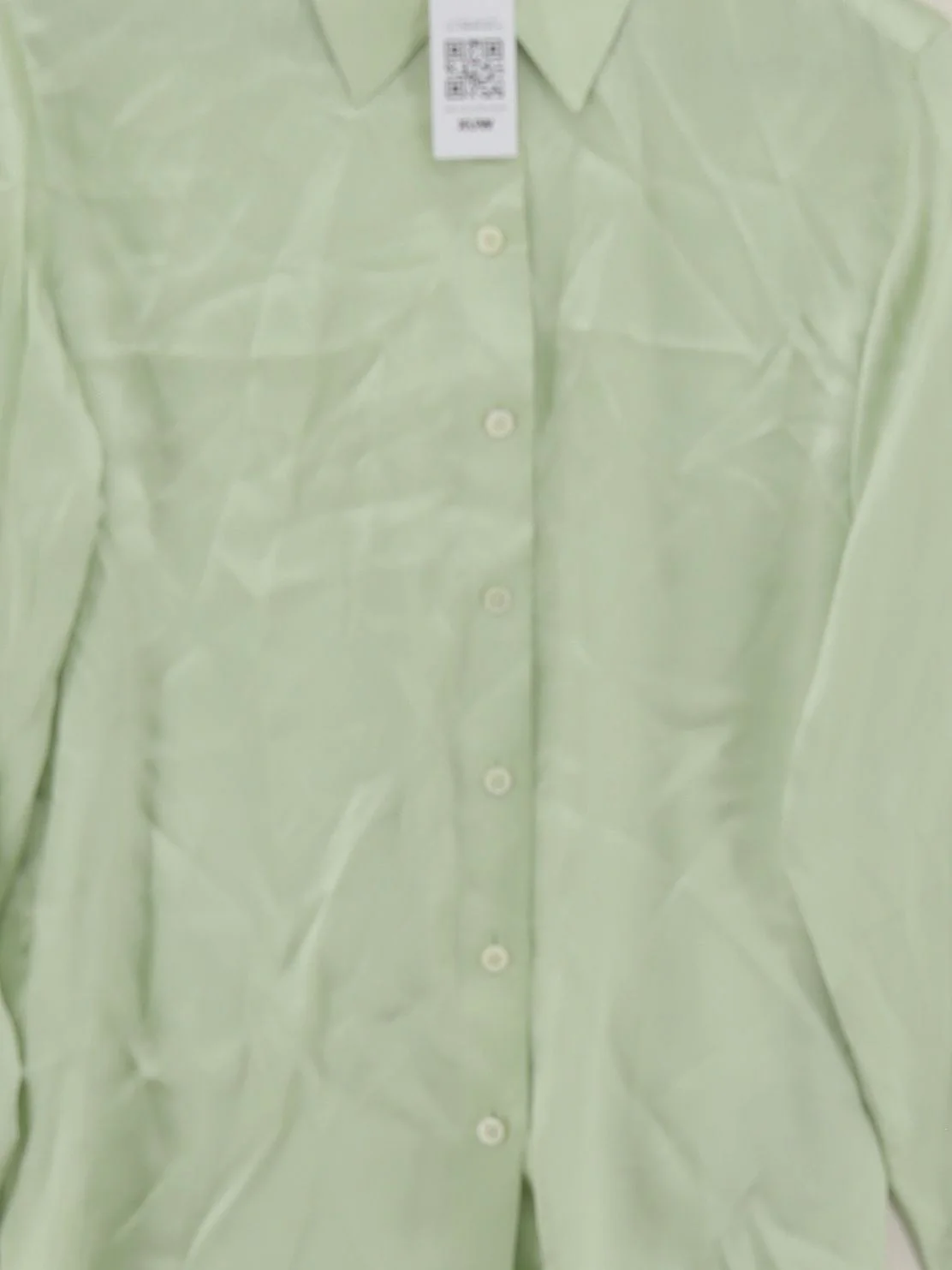 The Kooples Women's Shirt S Green 100% Silk Long Sleeve Collared Basic - Image 3
