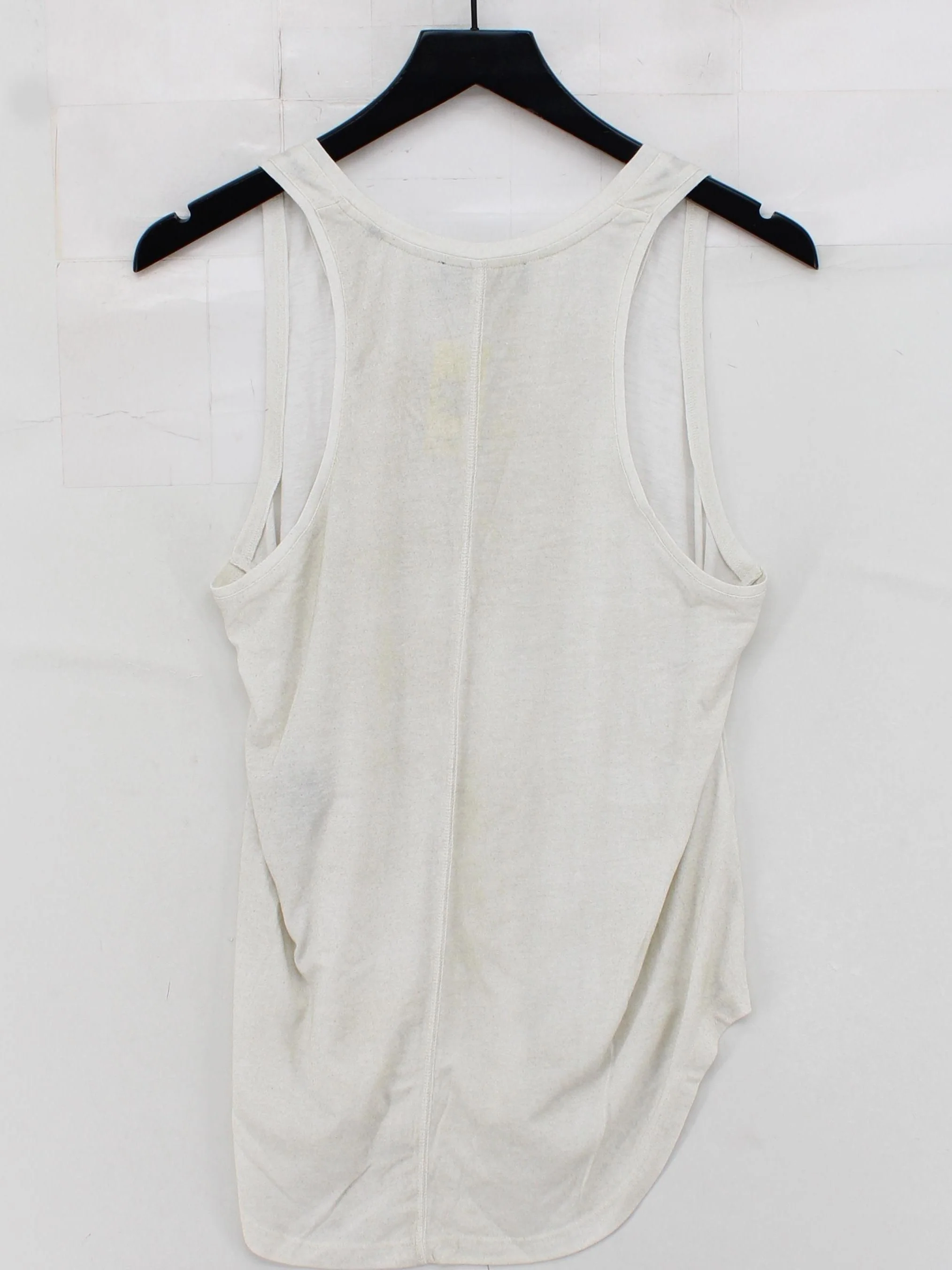 The Kooples Women's T-Shirt M Cream Polyester with Cotton Basic - Image 2